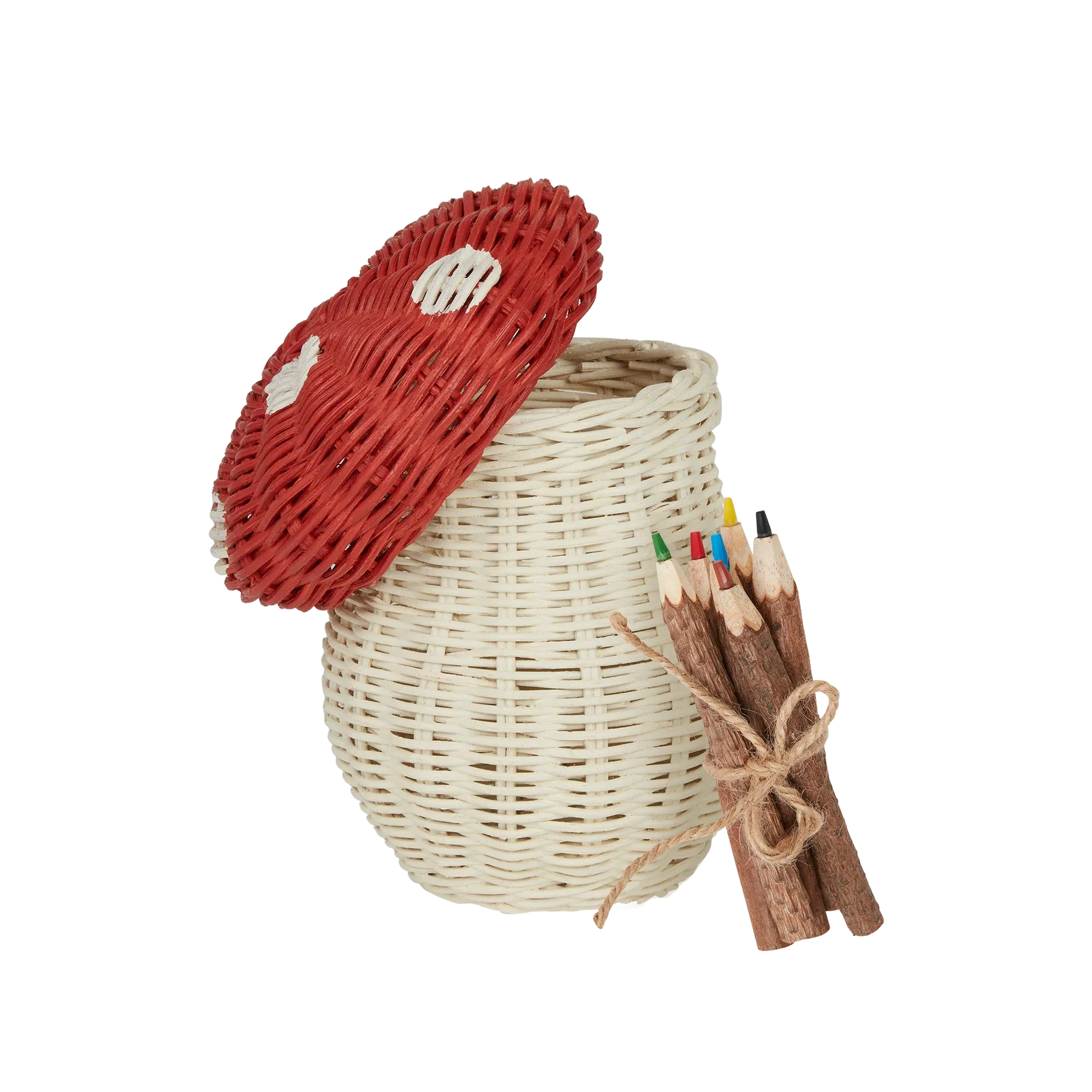 Olli Ella Porcini Basket - Red