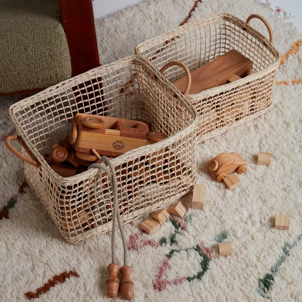 Olli Ella Rattan Cabouche Baskets - Natural