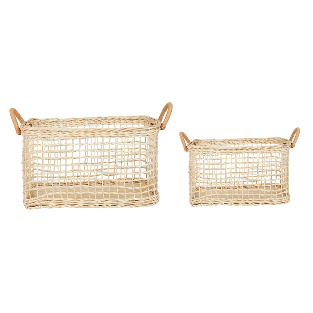 Olli Ella Rattan Cabouche Baskets - Natural