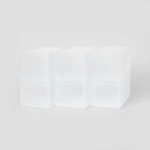 Open Box - 6pk Small Stackable Bins Front Opening Clear Plastic - Brightroom