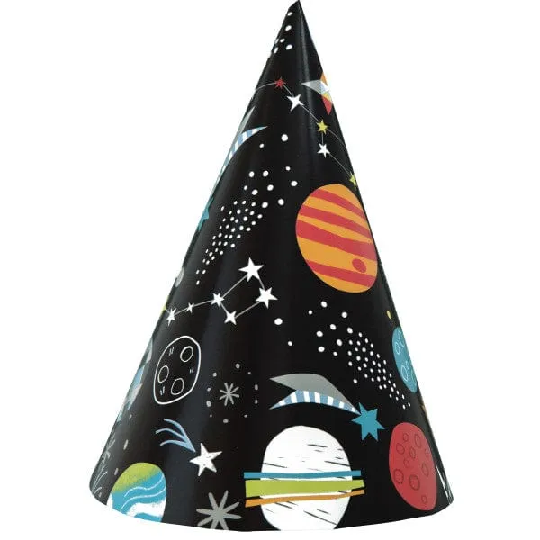 Outer Space Party Hats x 8