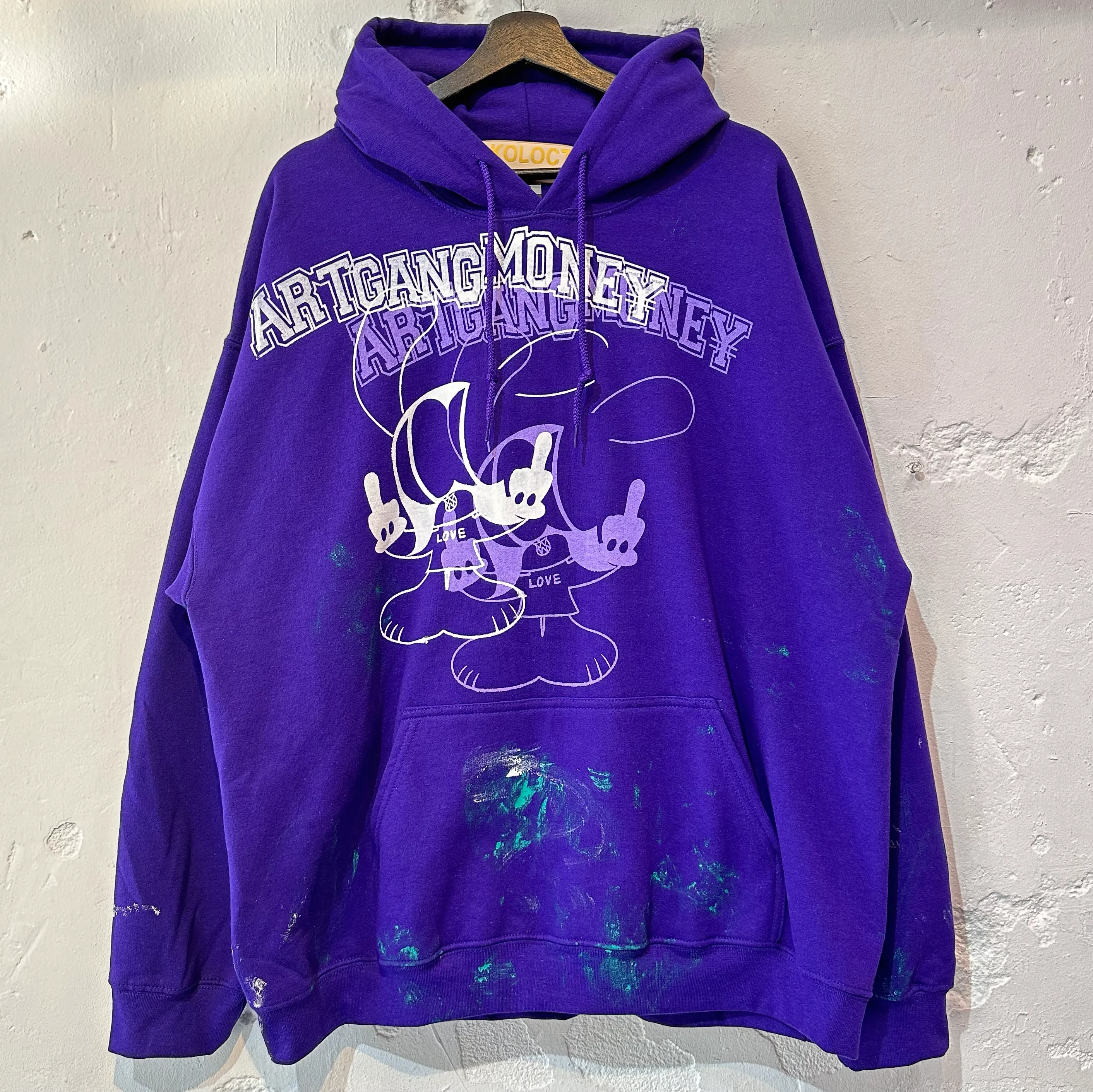 PAINTED ART GANG MONEY HOODIE