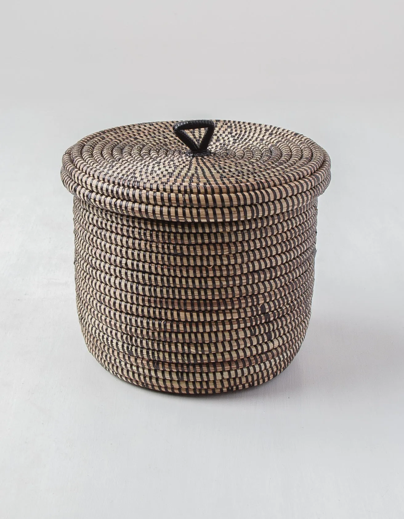 Petite Solid Black Hand Woven Baskets