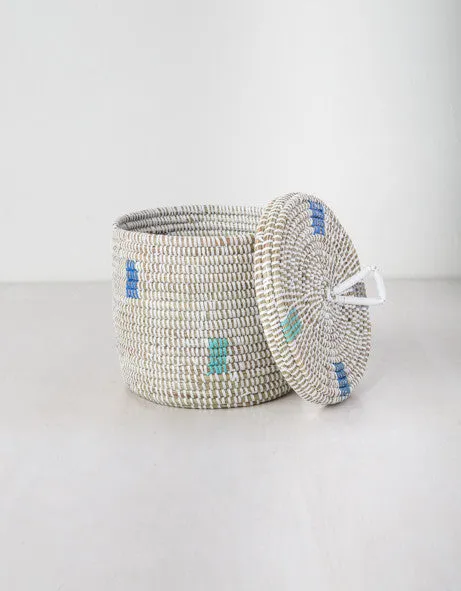 Petite Solid Black Hand Woven Baskets