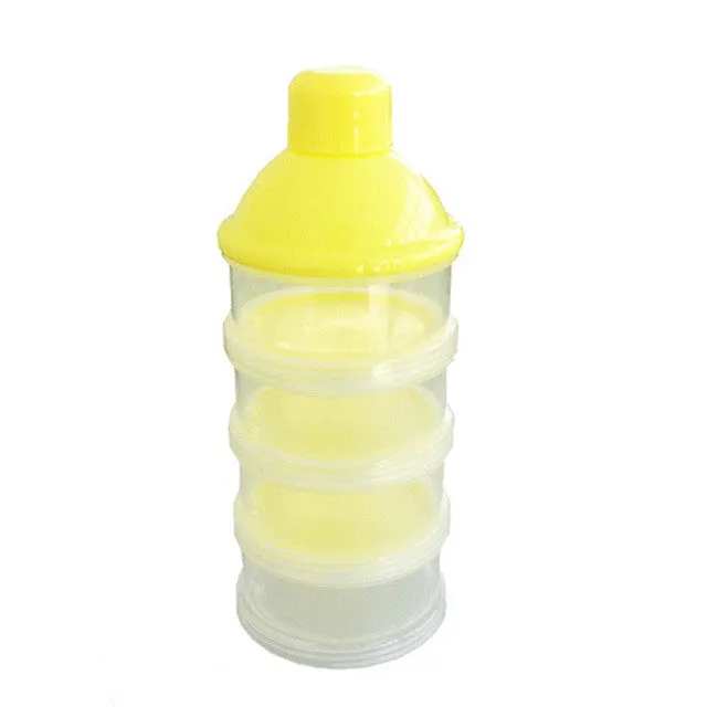 Portable Baby Infant Feeding Milk Powder & Food Bottle Container 3 Cells Grid Practical Box