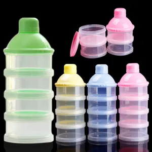 Portable Baby Infant Feeding Milk Powder & Food Bottle Container 3 Cells Grid Practical Box