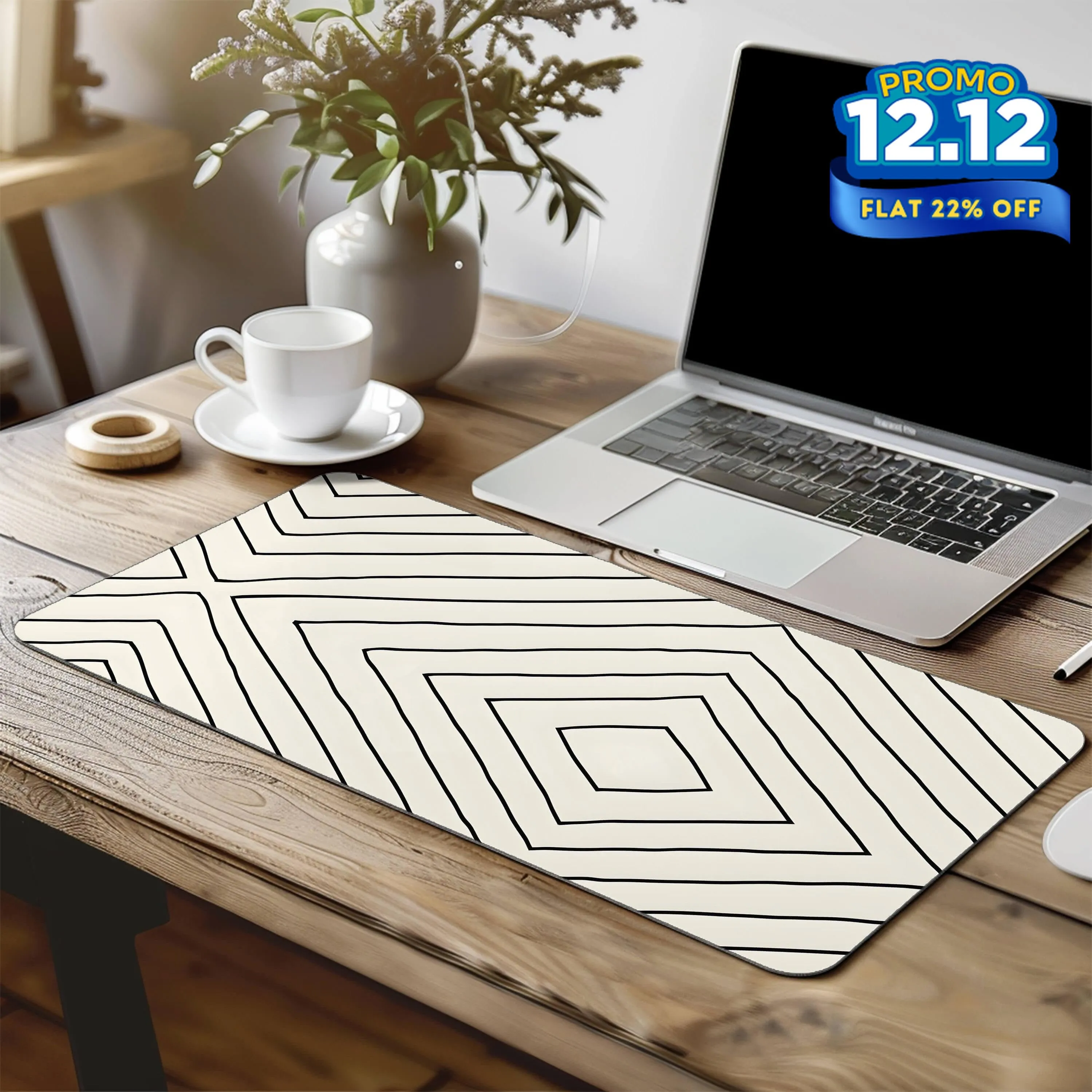 Printed Desk Mat - Diamond Pattern