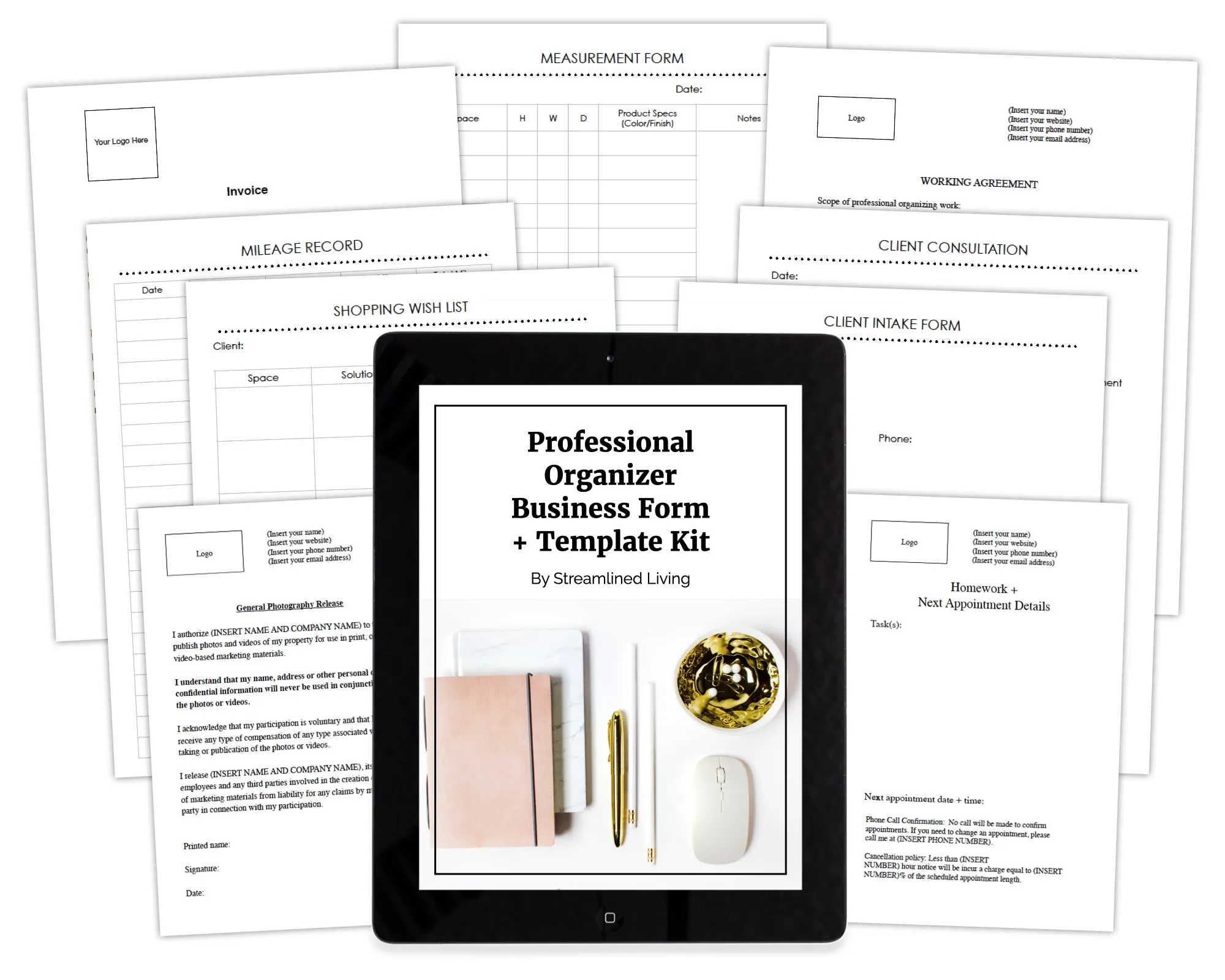 Professional Organizer Business Forms and Template Tool Kit