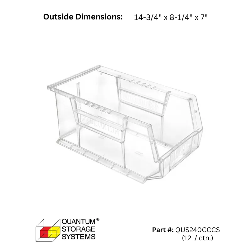 Quantum Storage Crystal Clear Ultra Stack & Hang Bins