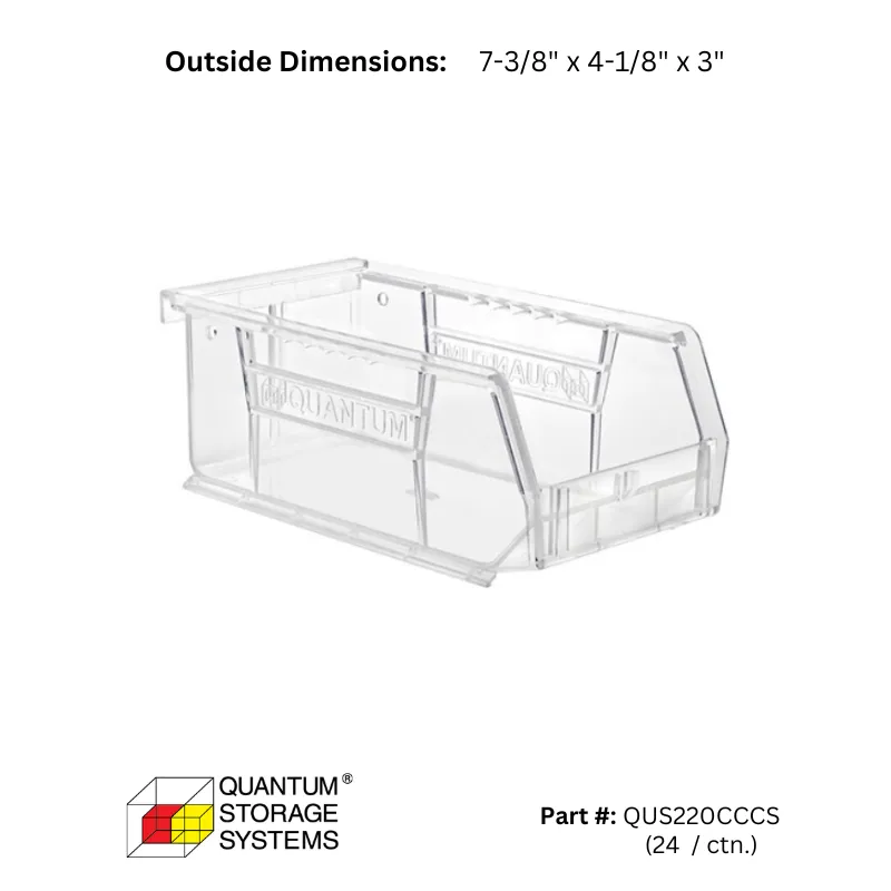 Quantum Storage Crystal Clear Ultra Stack & Hang Bins