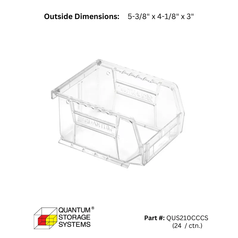 Quantum Storage Crystal Clear Ultra Stack & Hang Bins