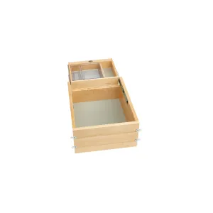 Rev-A-Shelf / 4VDOHT-18SC-1 / Wood Vanity Cabinet Replacement Half Tier Drawer System w/Soft Close