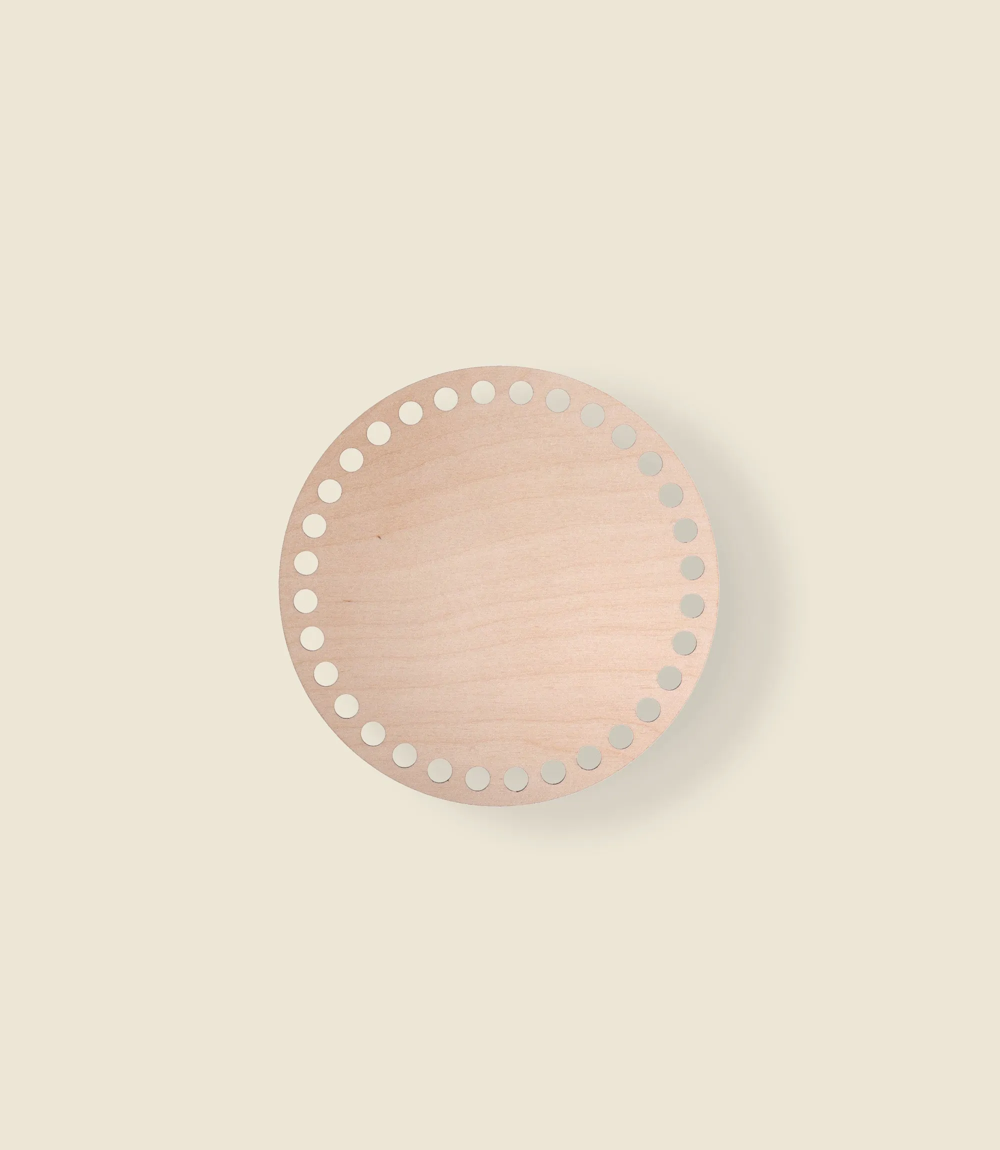 Round wooden base