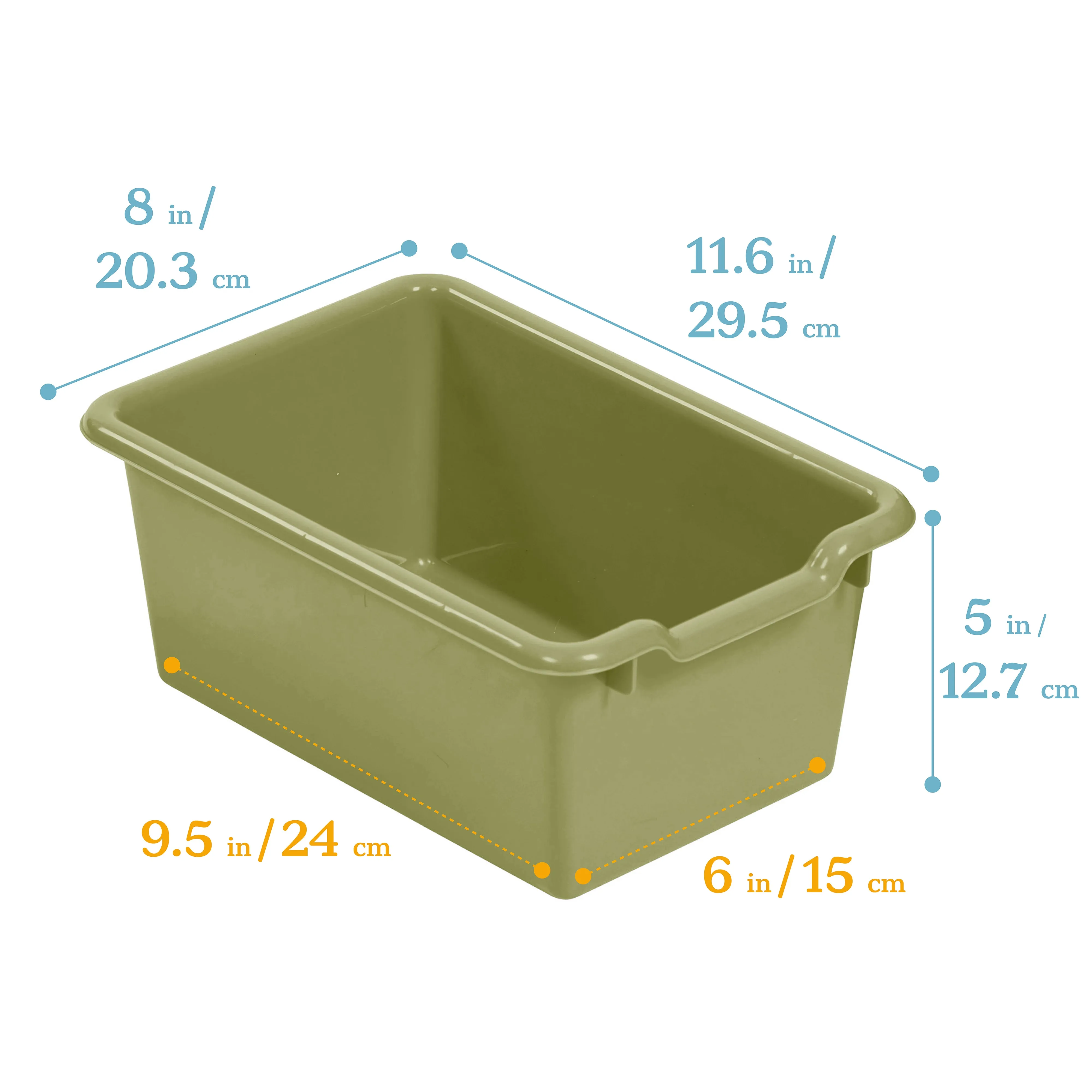 Scoop Front Storage Bins, Multipurpose Organization, 10-Pack