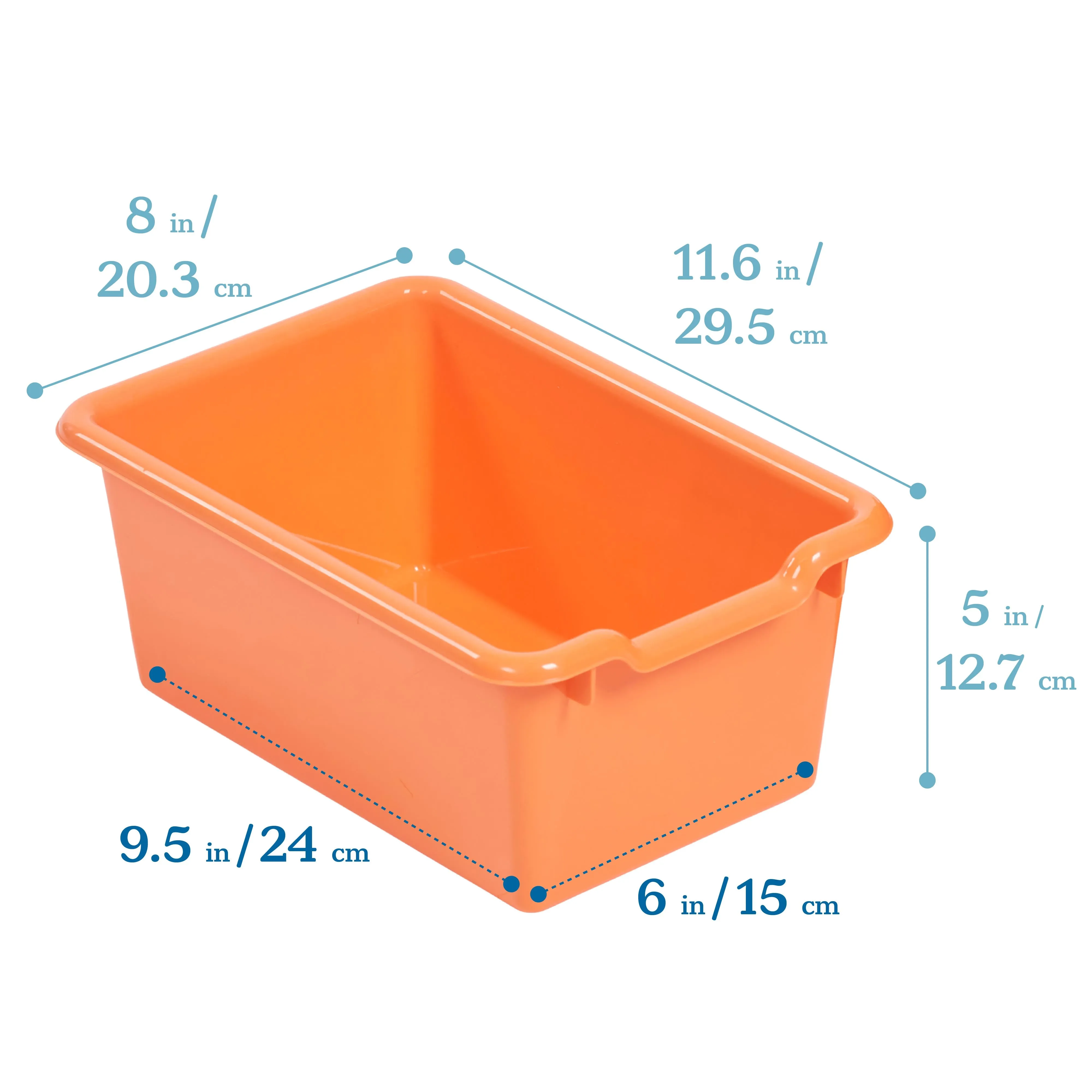 Scoop Front Storage Bins, Multipurpose Organization, 10-Pack