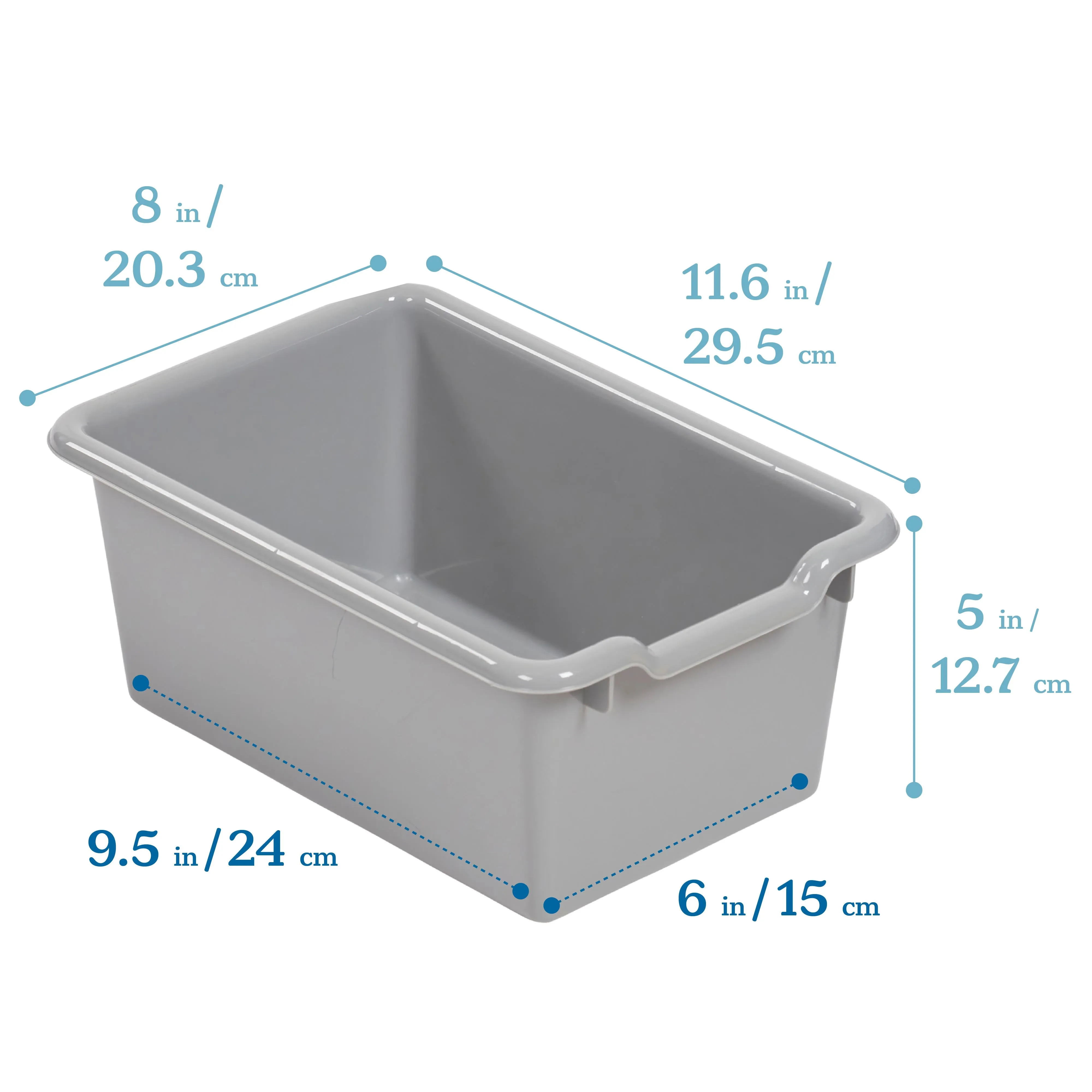 Scoop Front Storage Bins, Multipurpose Organization, 10-Pack