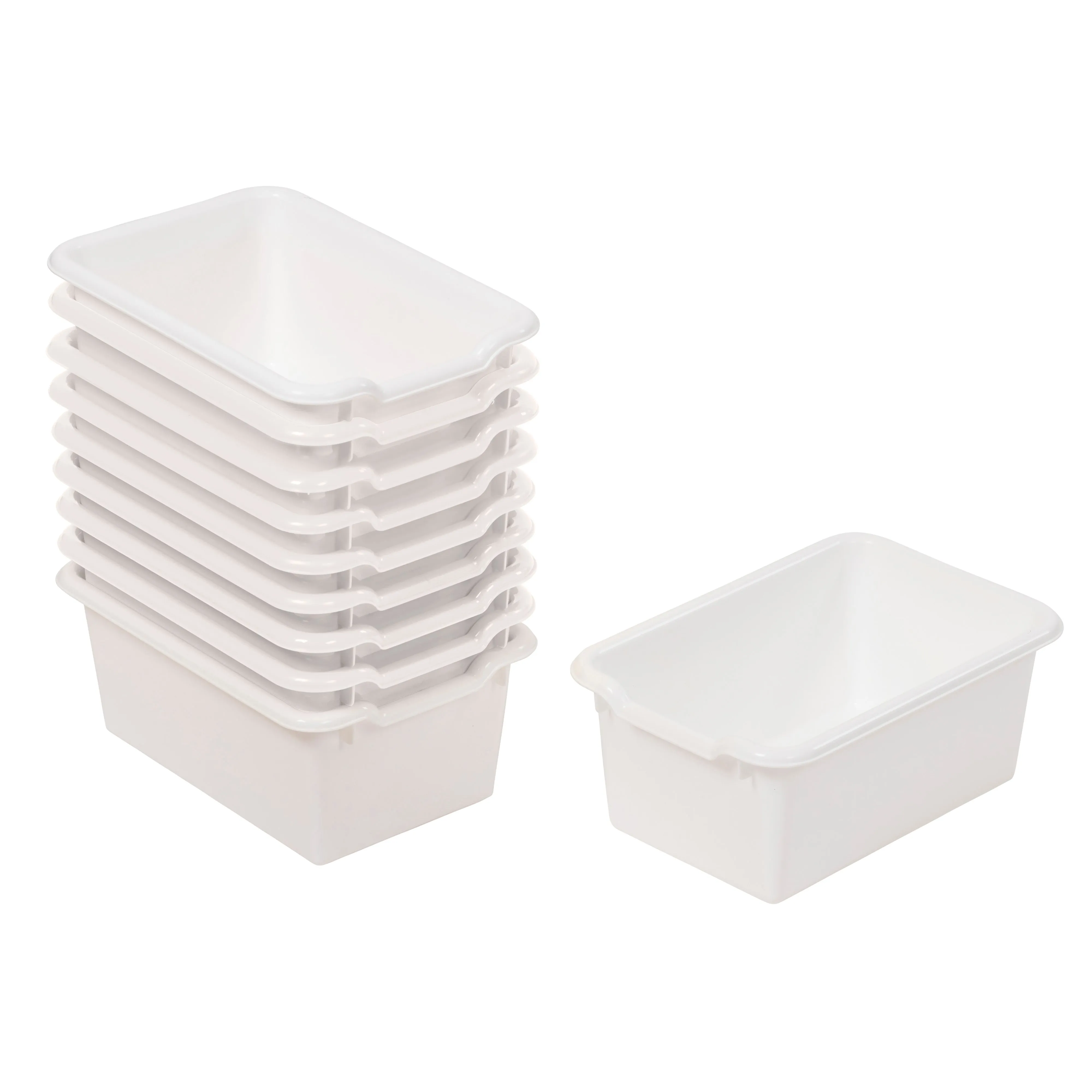 Scoop Front Storage Bins, Multipurpose Organization, 10-Pack