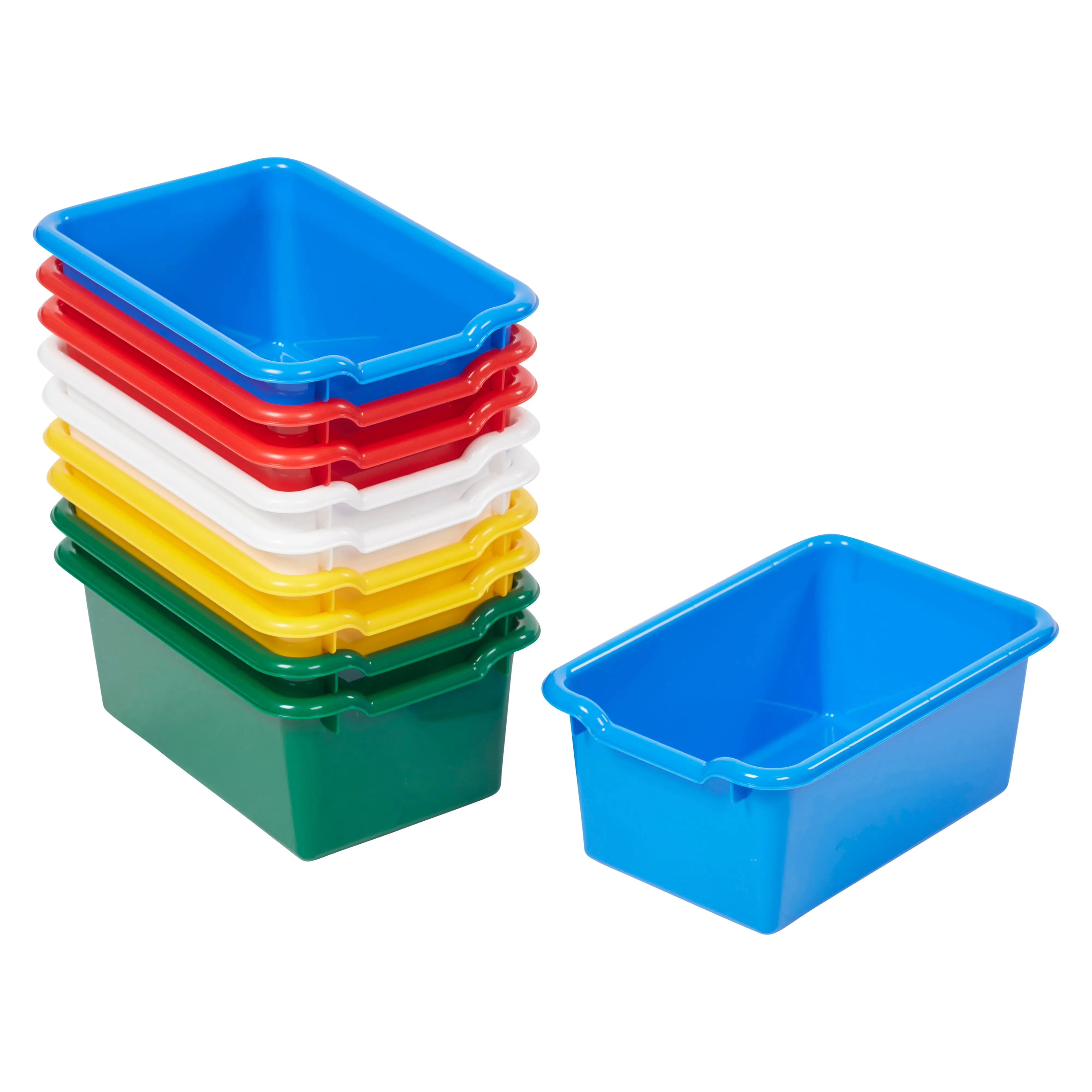 Scoop Front Storage Bins, Multipurpose Organization, 10-Pack