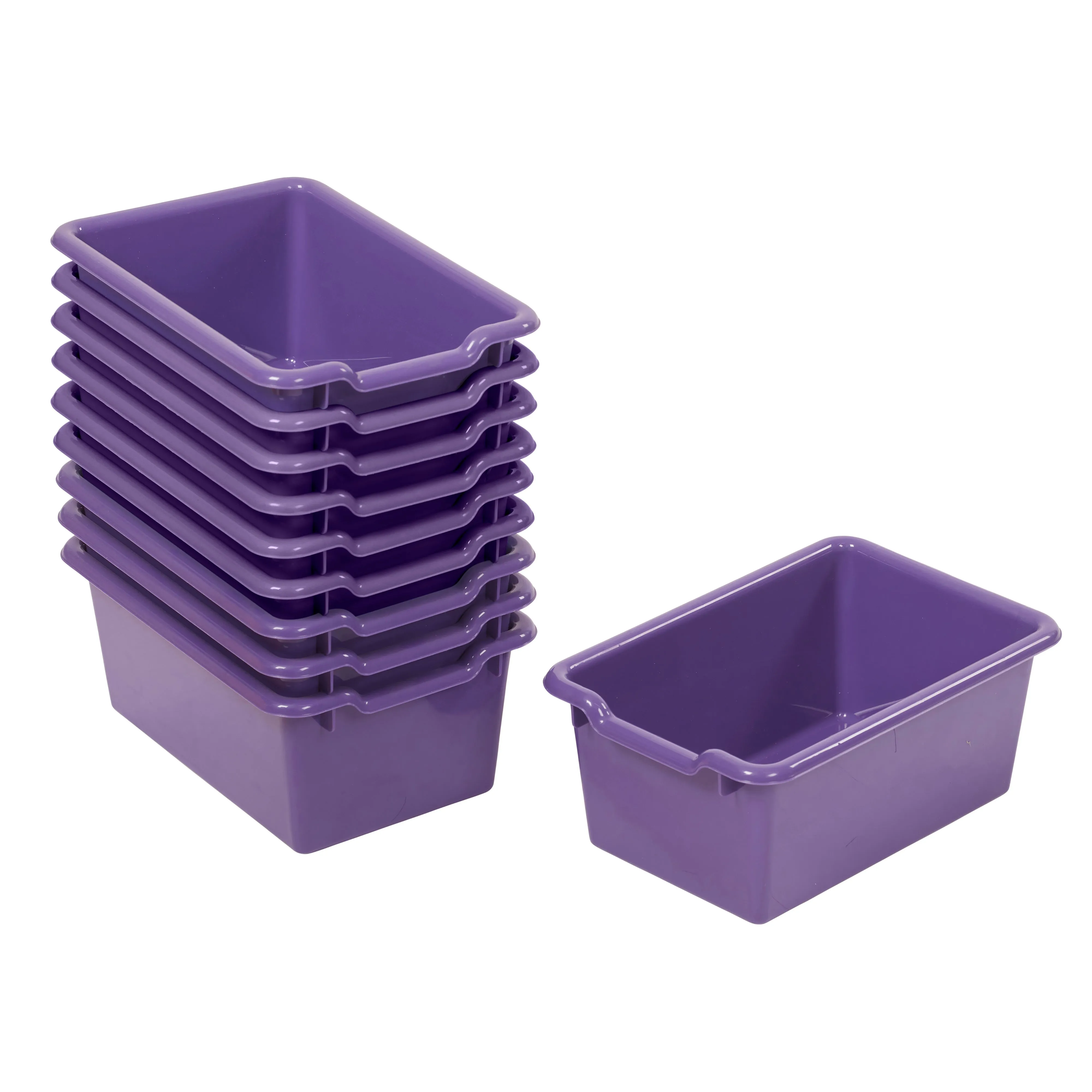 Scoop Front Storage Bins, Multipurpose Organization, 10-Pack