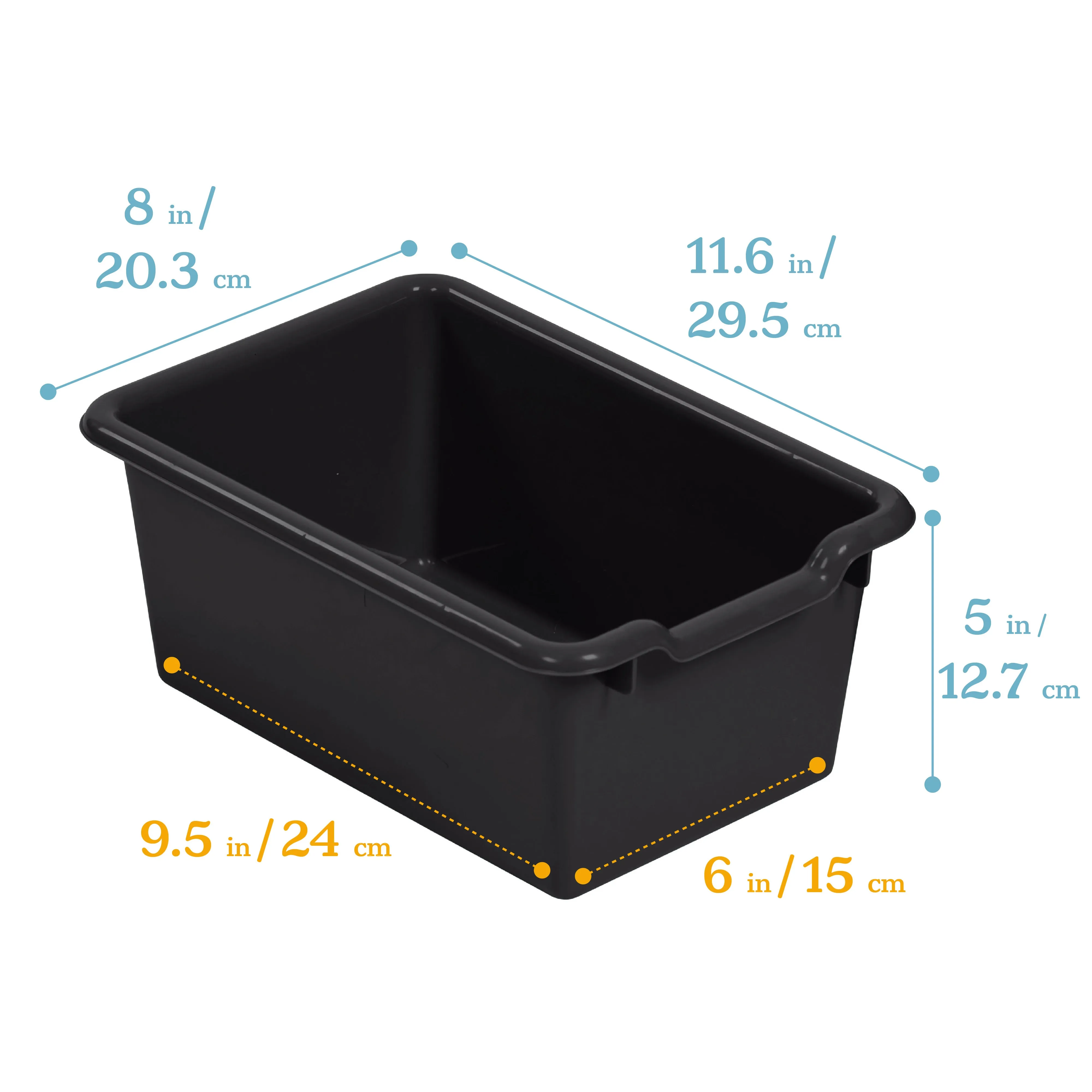 Scoop Front Storage Bins, Multipurpose Organization, 10-Pack