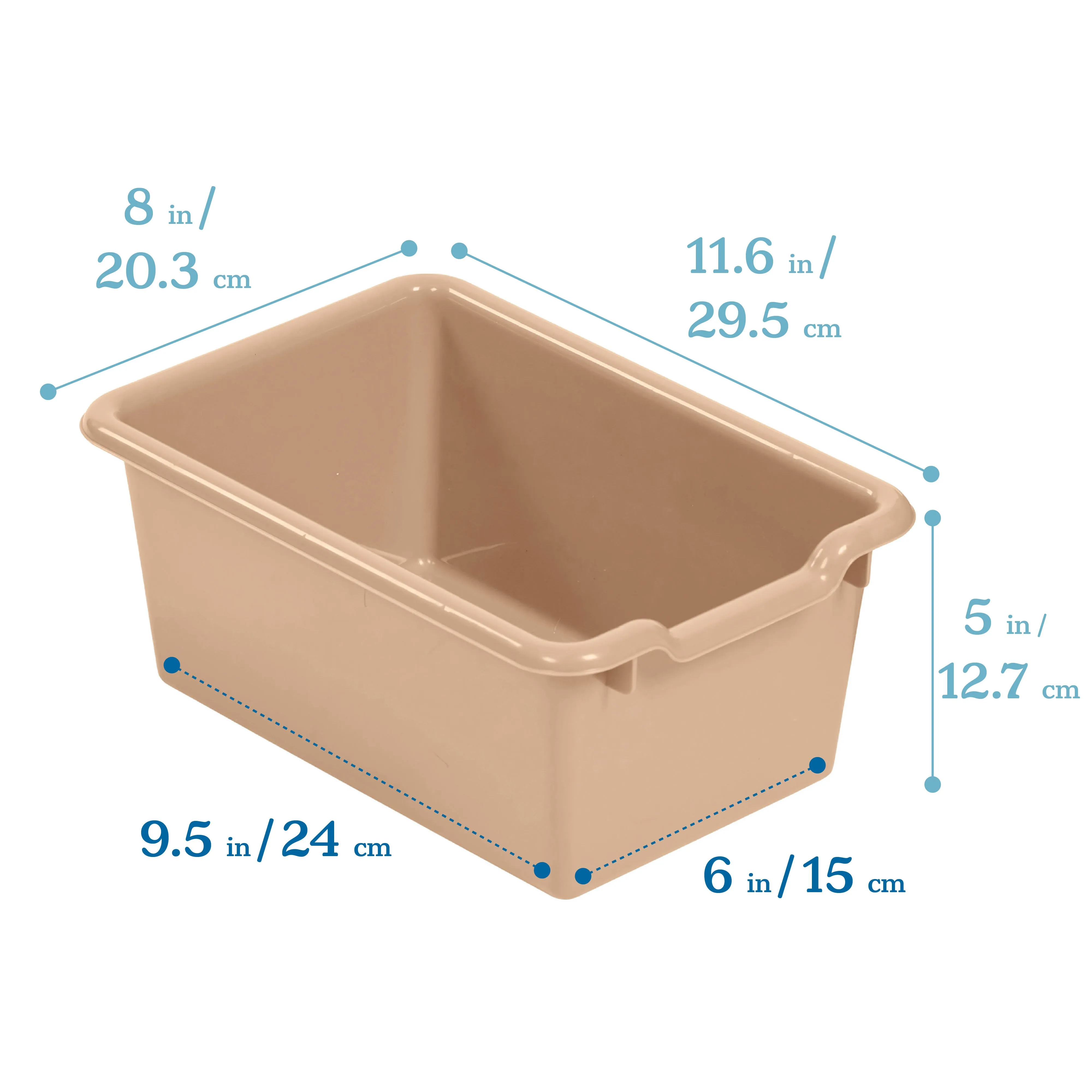 Scoop Front Storage Bins, Multipurpose Organization, 10-Pack