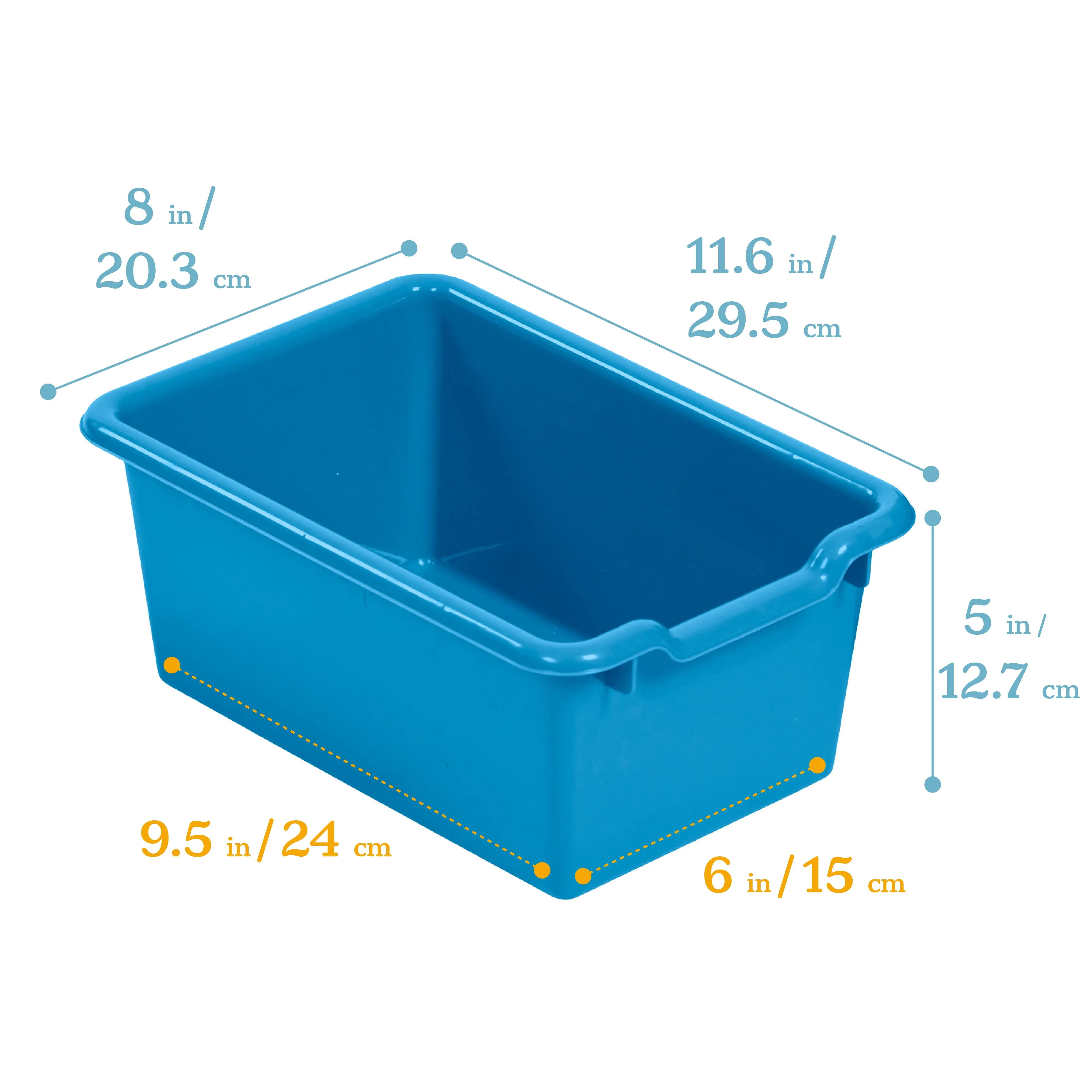 Scoop Front Storage Bins, Multipurpose Organization, 10-Pack