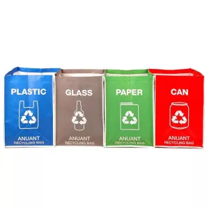 Separate Recycling Waste Bin Bags for Kitchen Office Home Recycle Garbage Trash Sorting Bins Organizer Waterproof