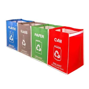 Separate Recycling Waste Bin Bags for Kitchen Recycle Garbage Trash Sorting Bins Organizer Waterproof