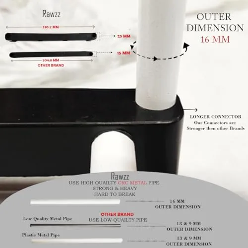 shoe rack for home metal pipes, multiputpose rack (Without wheels, 2 layer)