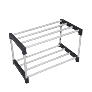 shoe rack for home metal pipes, multiputpose rack (Without wheels, 2 layer)