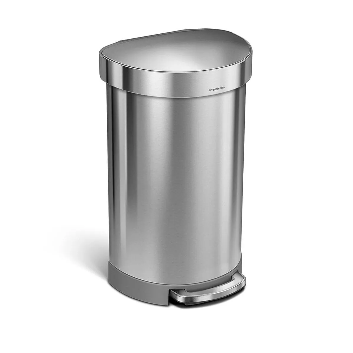 Simplehuman Brushed Steel Semi-Round 45L Pedal Bin