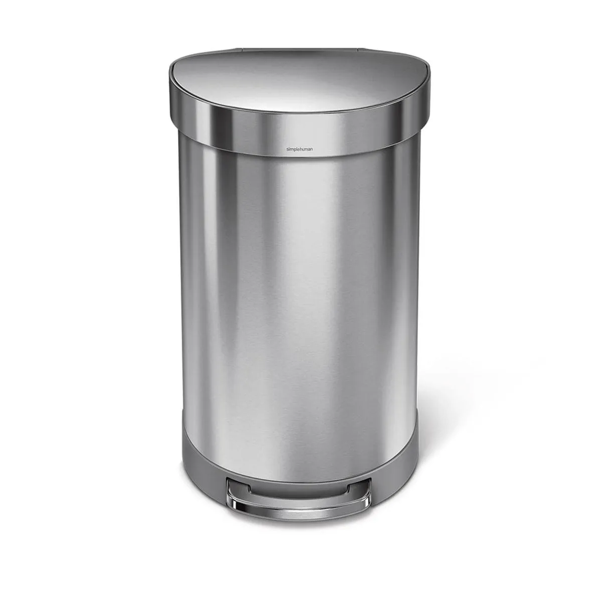 Simplehuman Brushed Steel Semi-Round 45L Pedal Bin