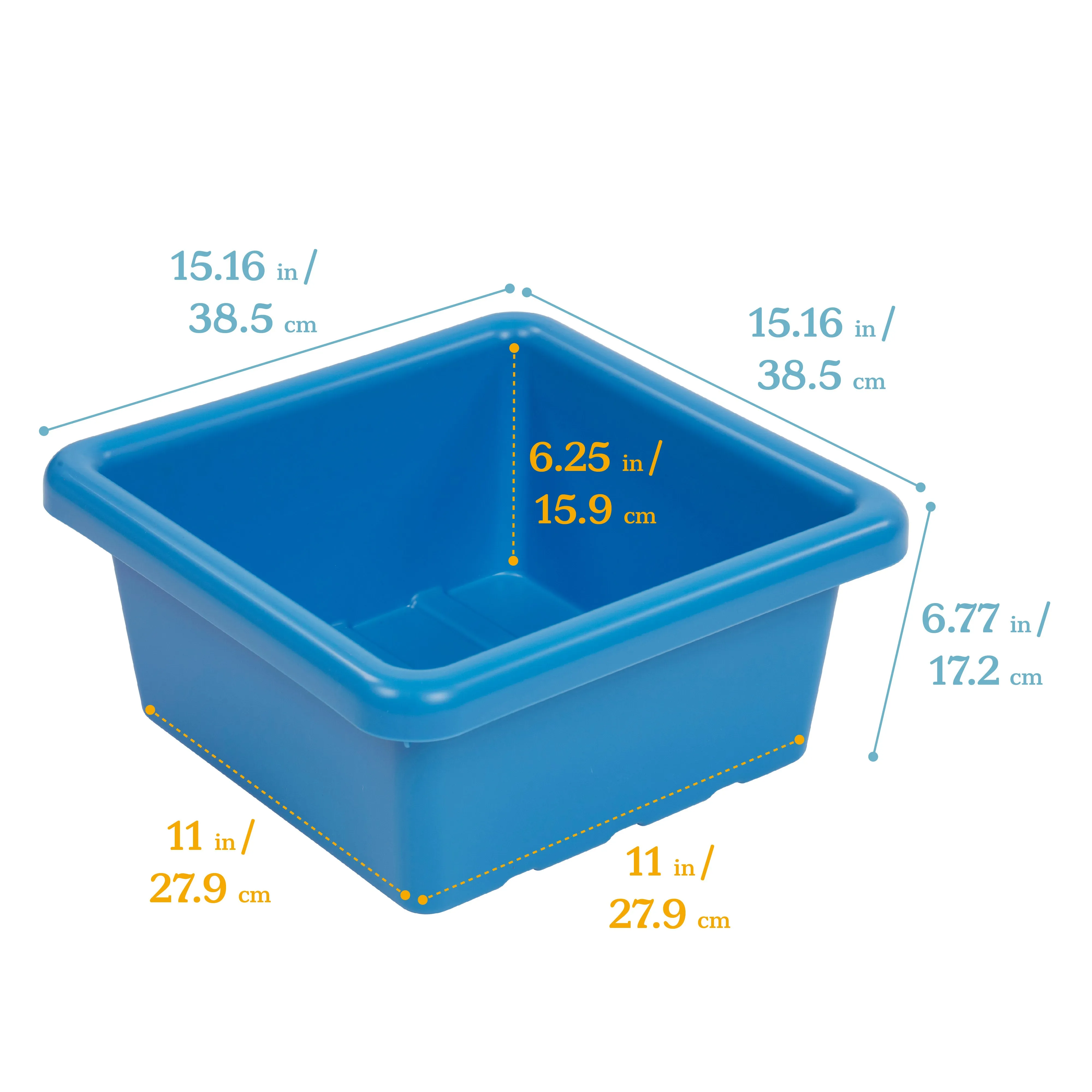 Square Bin with Lid, Storage Containers, 4-Pack