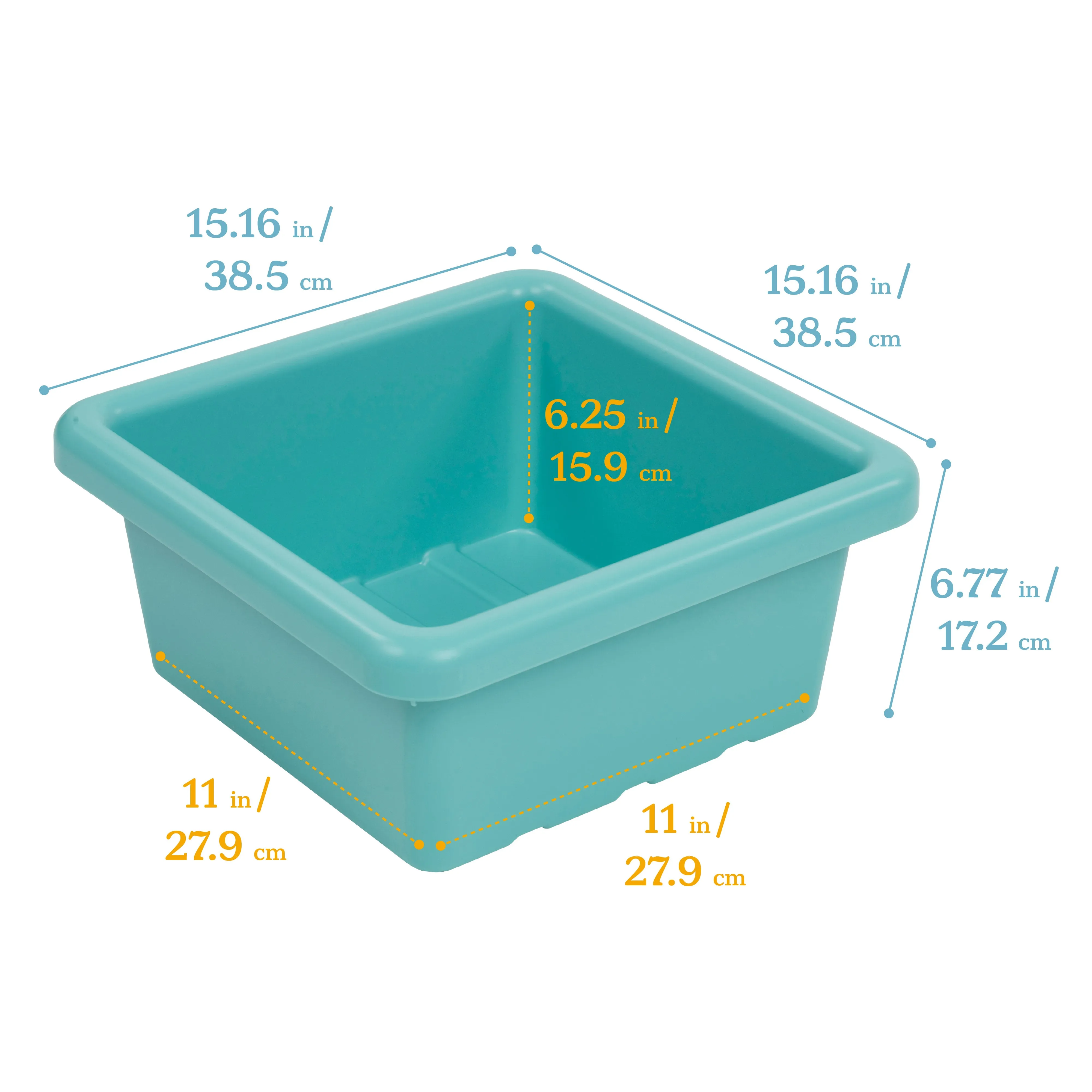 Square Bin with Lid, Storage Containers, 4-Pack