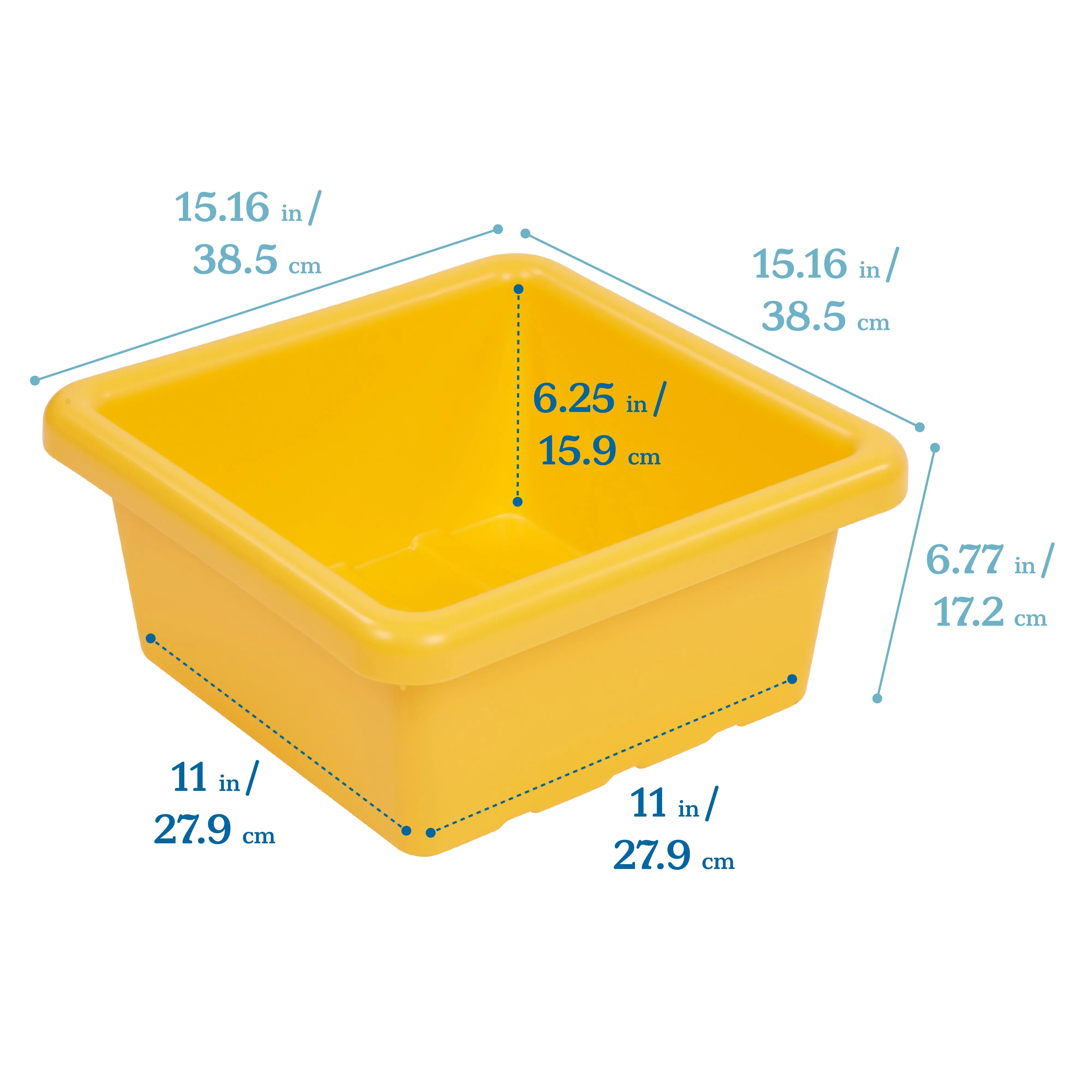 Square Bin with Lid, Storage Containers, 4-Pack