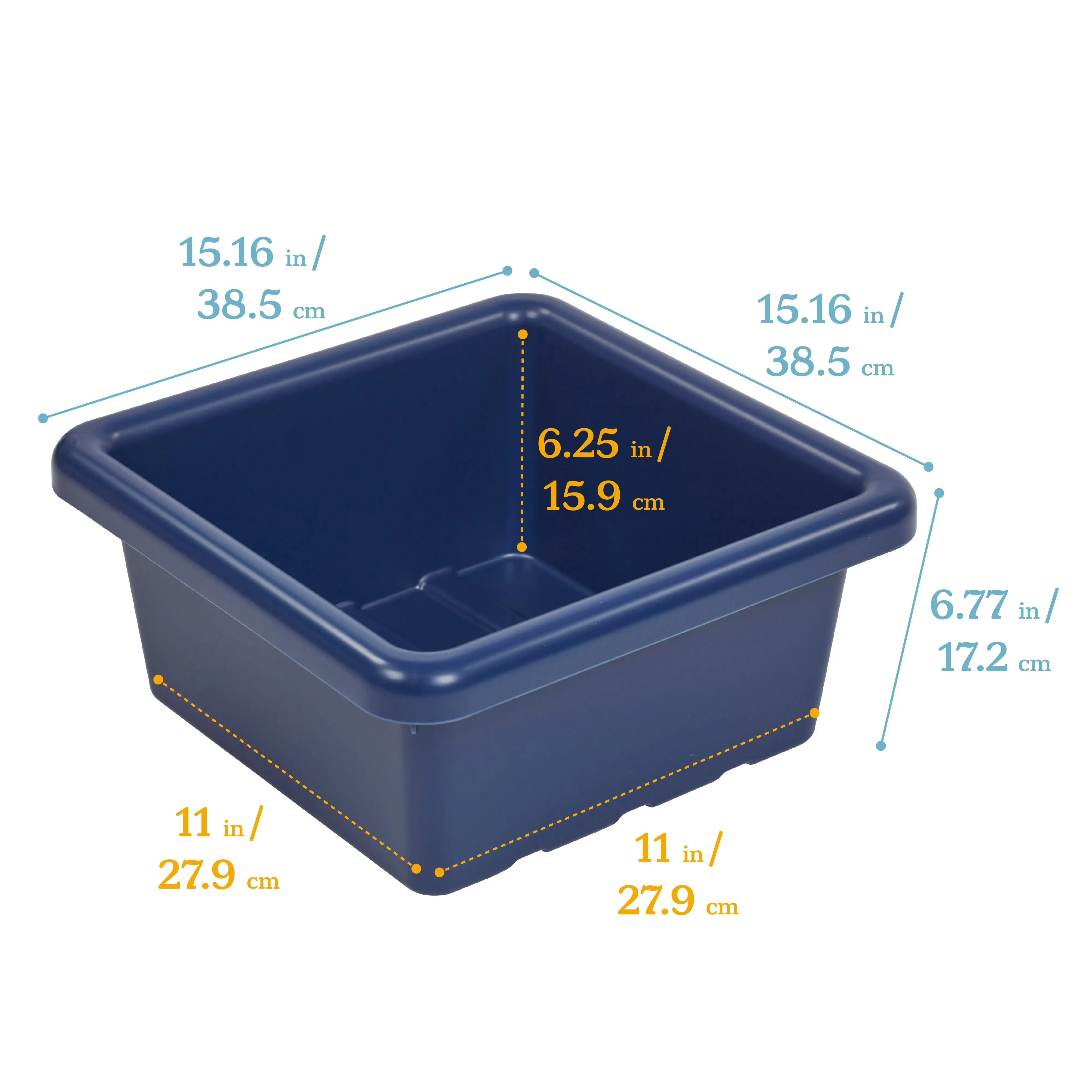 Square Bin with Lid, Storage Containers, 4-Pack