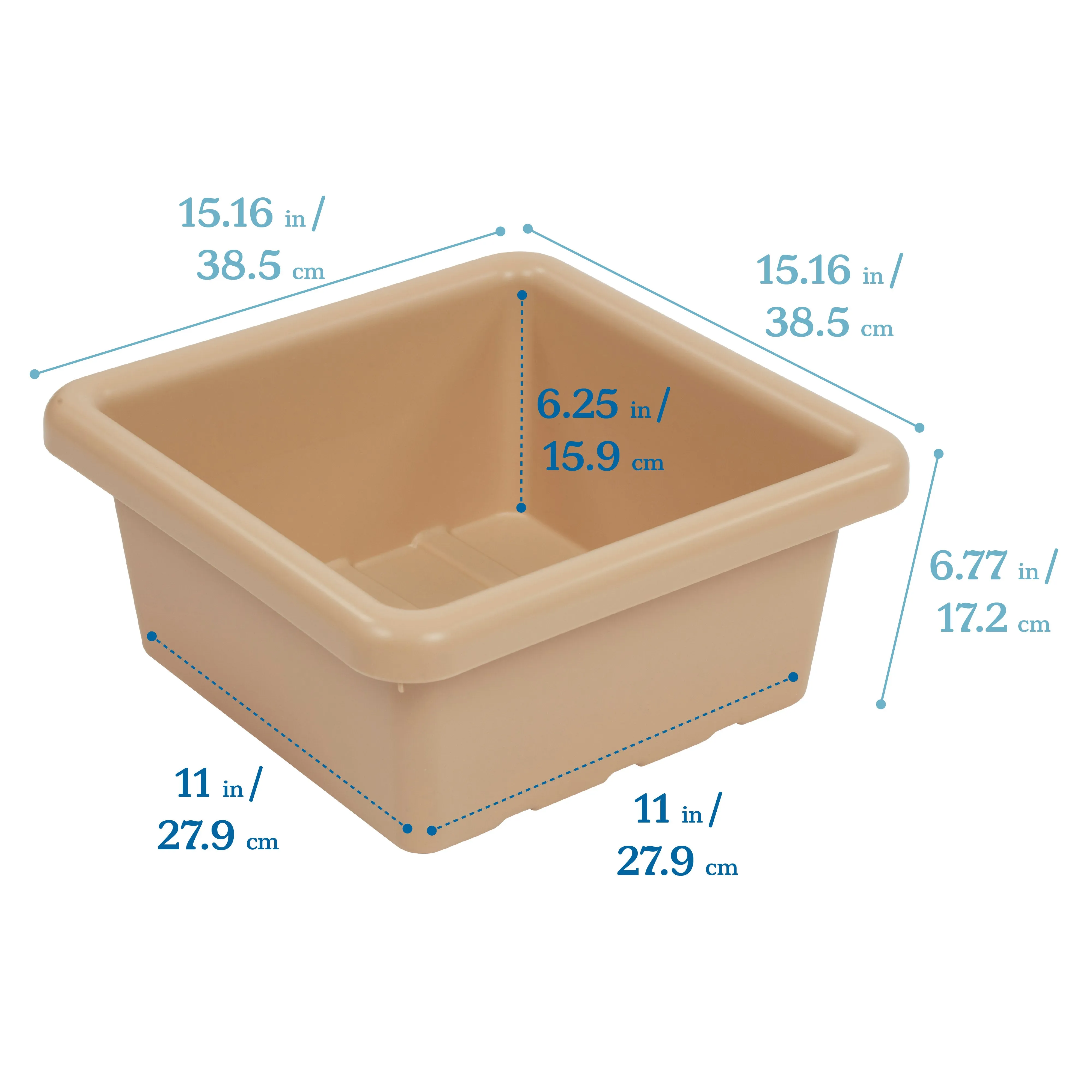 Square Bin with Lid, Storage Containers, 4-Pack