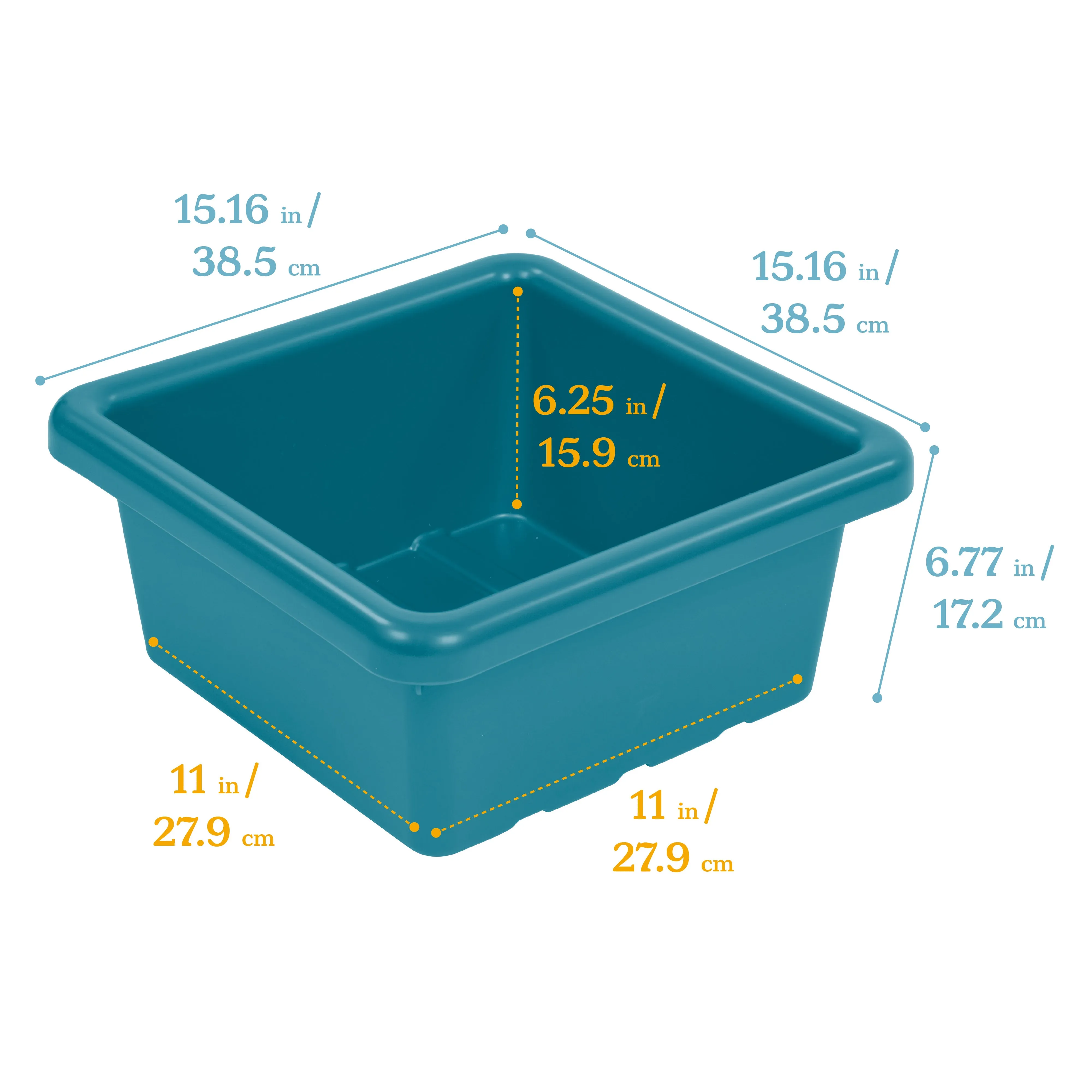 Square Bin with Lid, Storage Containers, 4-Pack