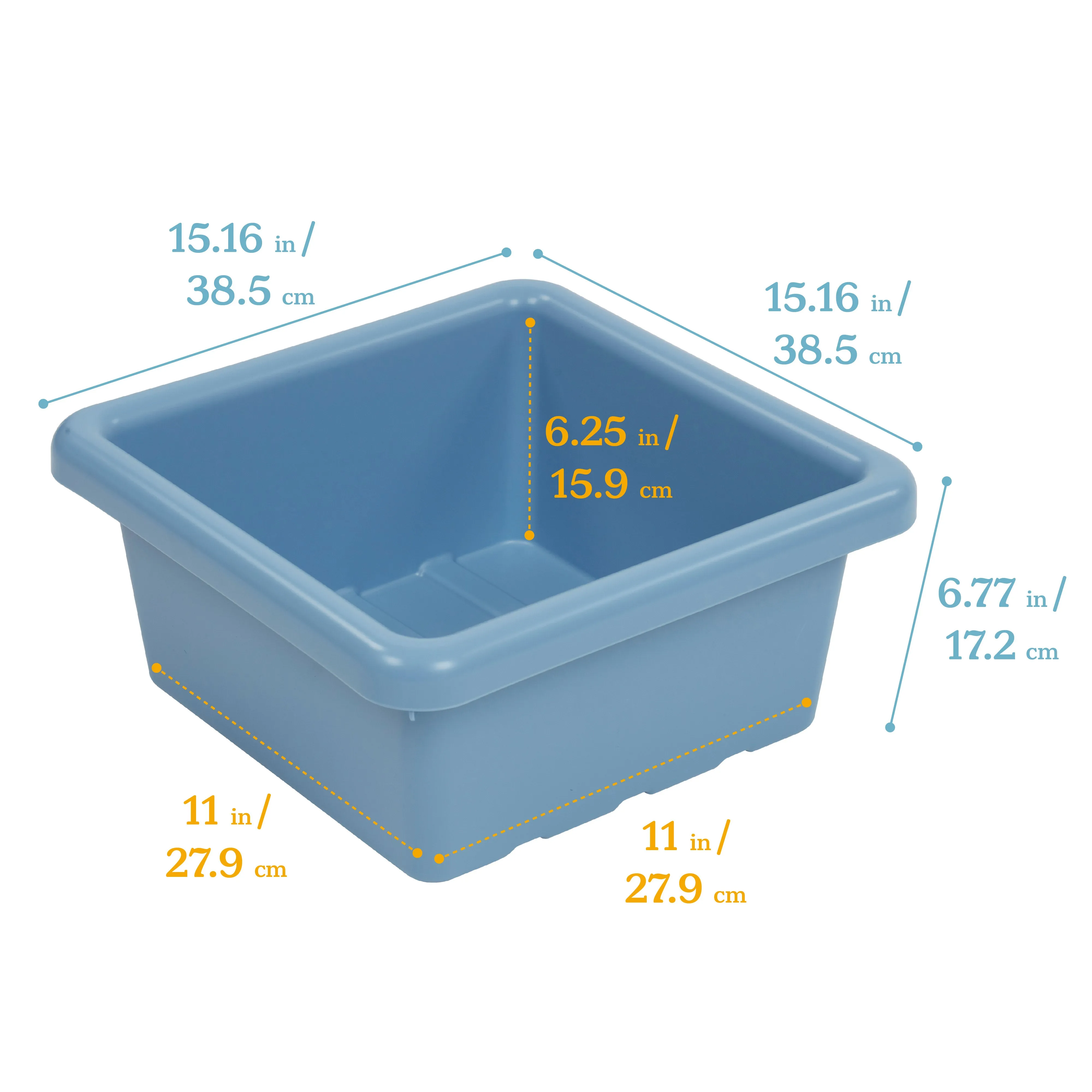 Square Bin with Lid, Storage Containers, 4-Pack