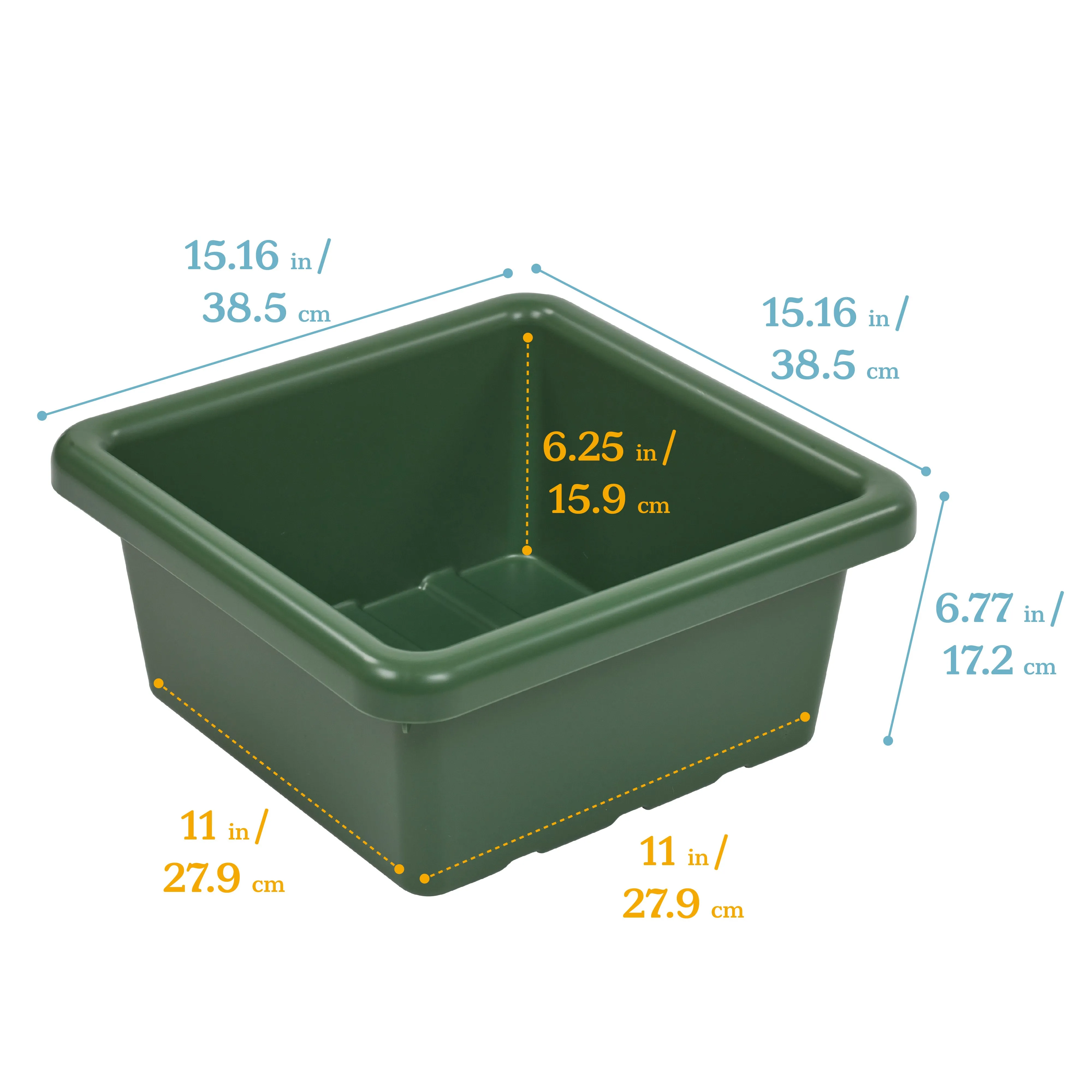 Square Bin with Lid, Storage Containers, 4-Pack