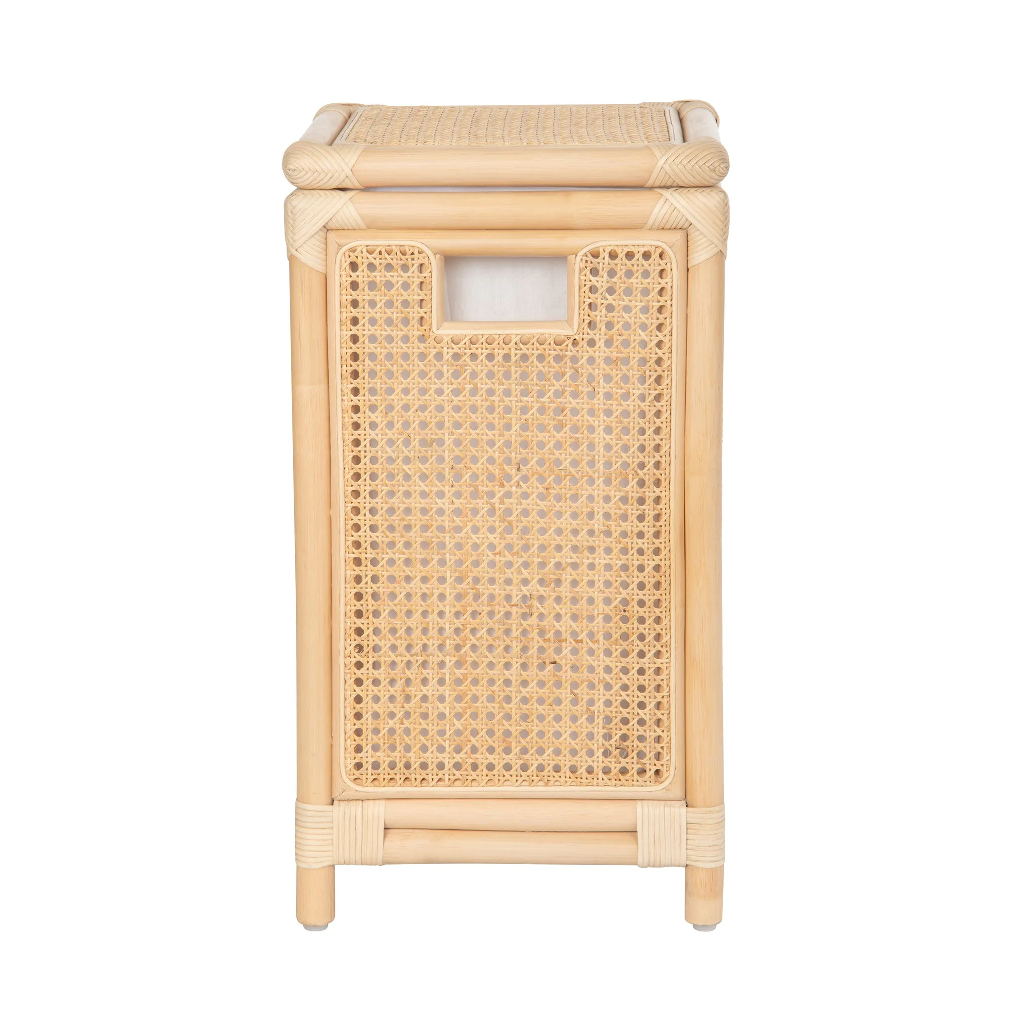 Square Rattan Cane Clothes Hamper and Laundry Basket with Remvoable Liner  & Lid, 1 Load