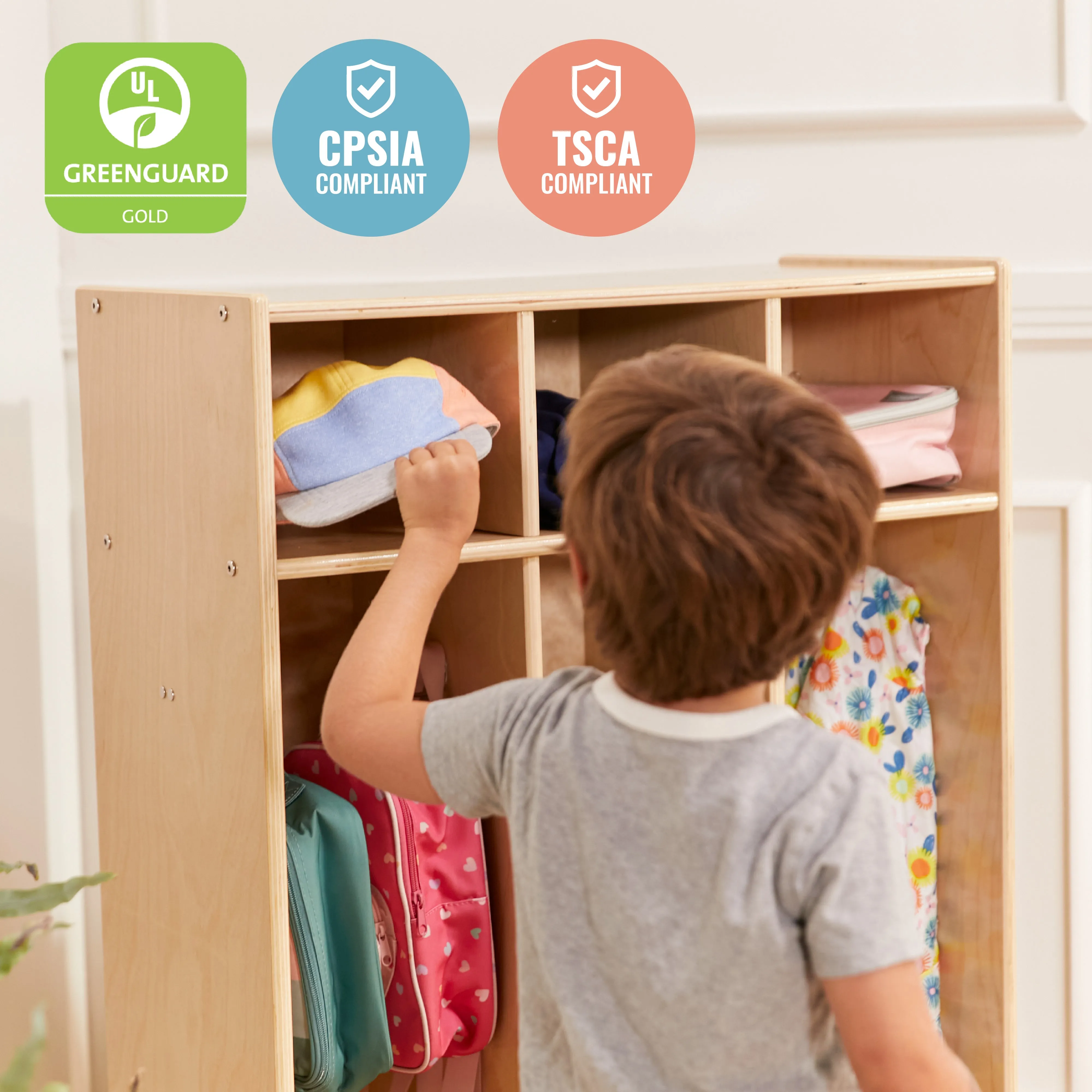 Streamline 3-Section Coat Locker, Classroom Furniture