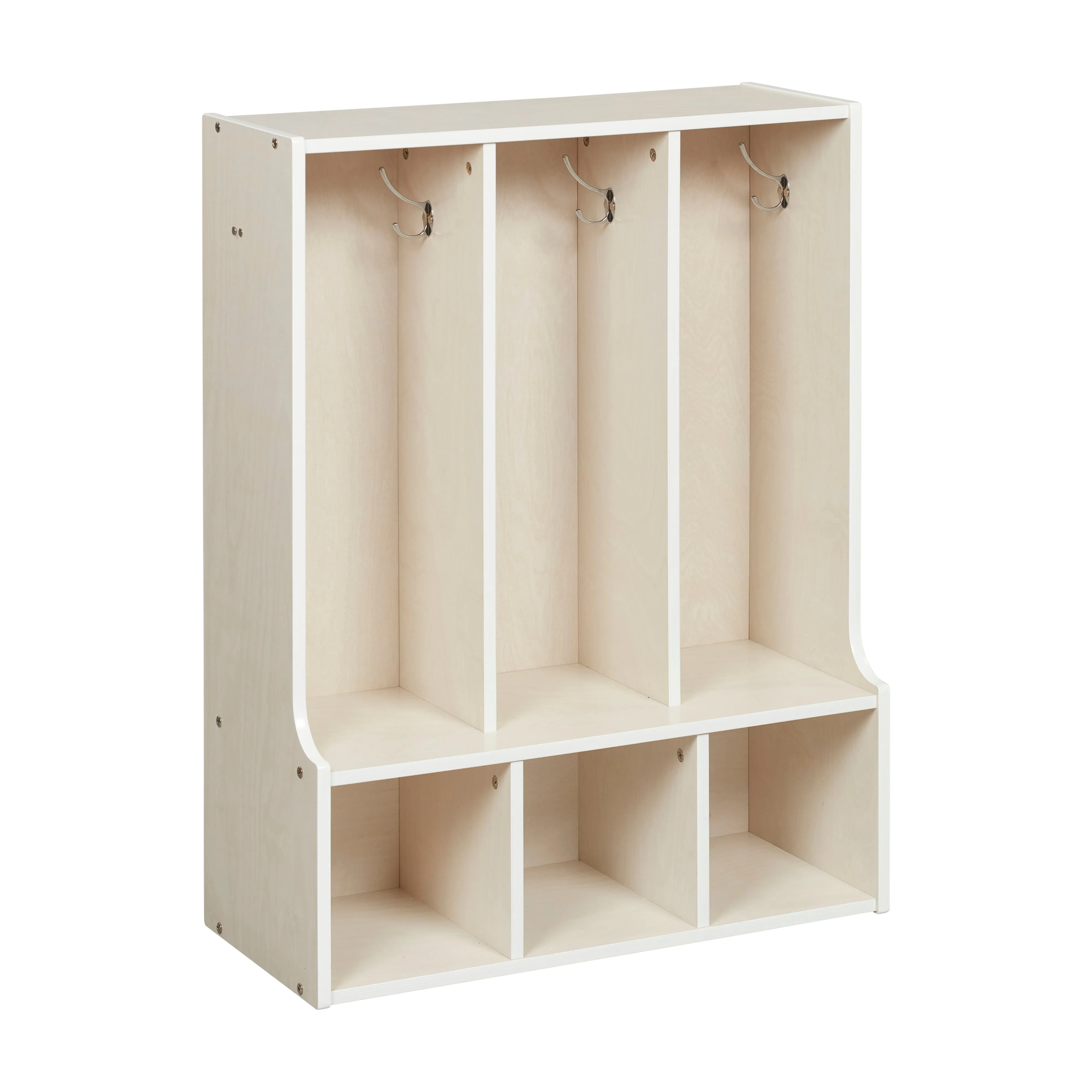 Streamline 3-Section Toddler Coat Locker with Bench, Kids Furniture