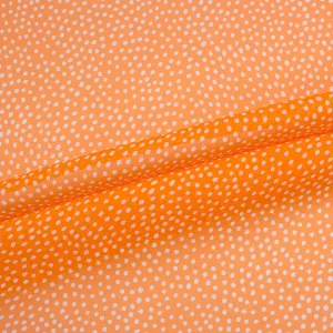 Tangerine Orange/White Spotted Silk Georgette