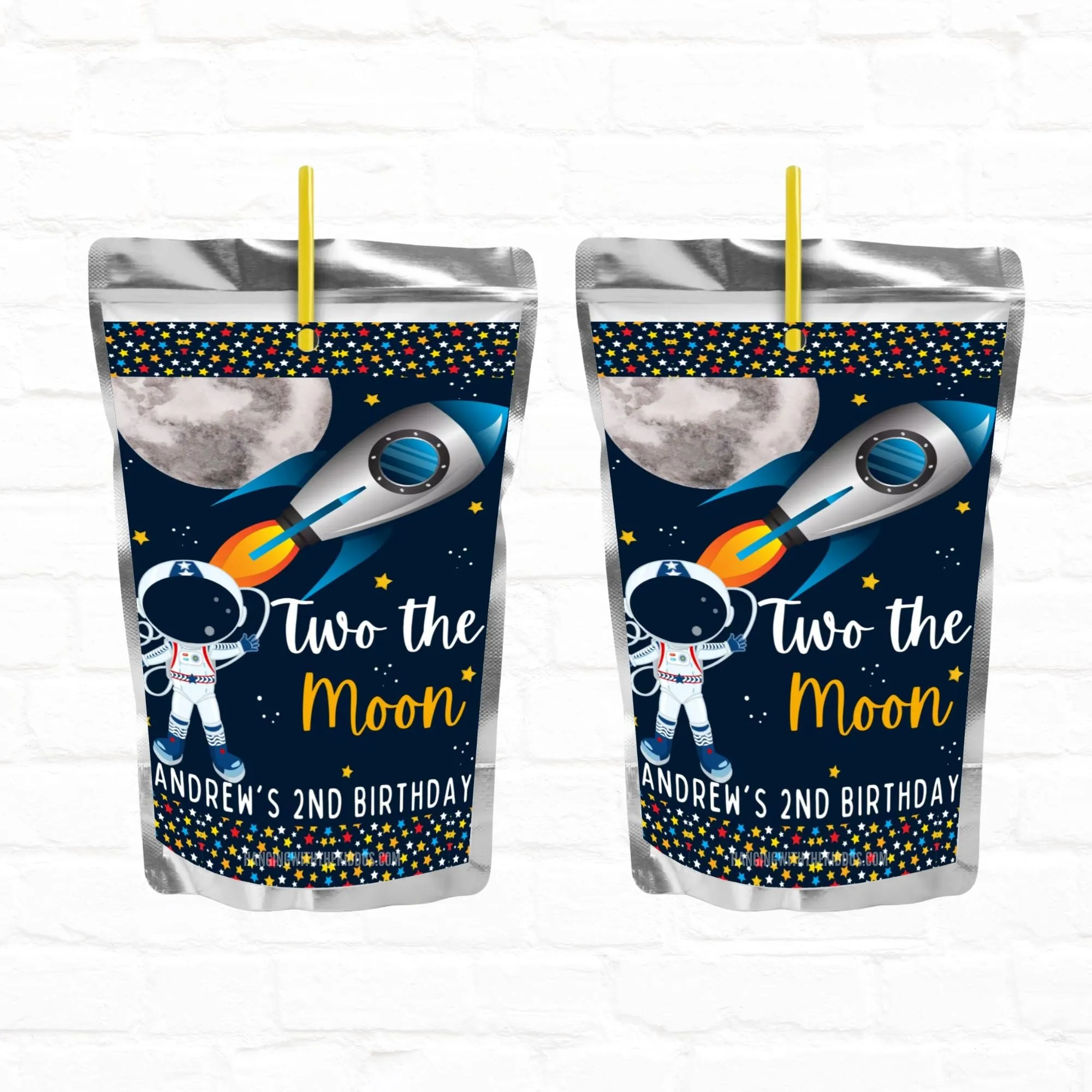 Two the Moon Space Birthday |Custom Party Favors