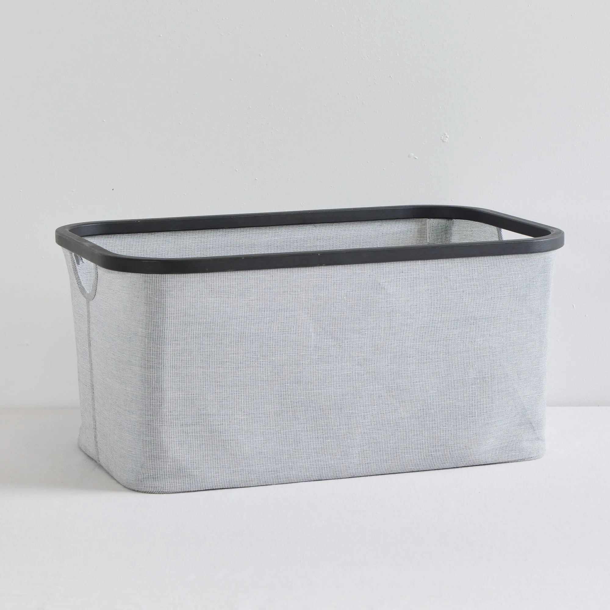 Tyg Rectangle Basket - Grey/Black Large