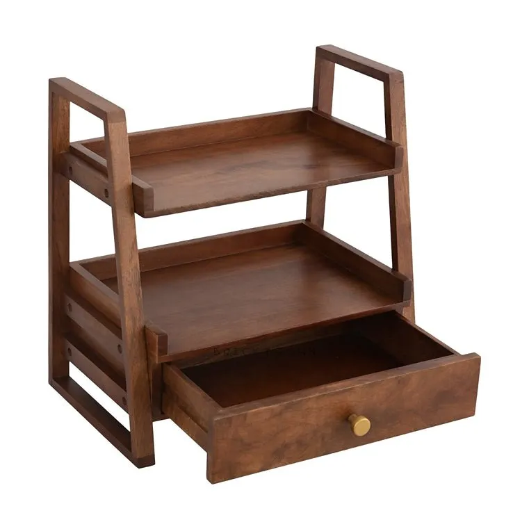 Versatile Wooden Organizer with Drawer