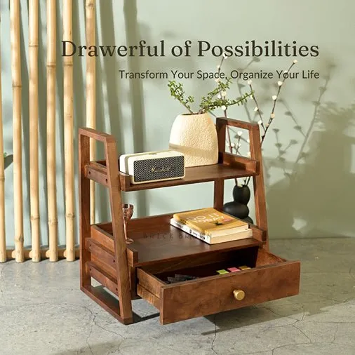 Versatile Wooden Organizer with Drawer