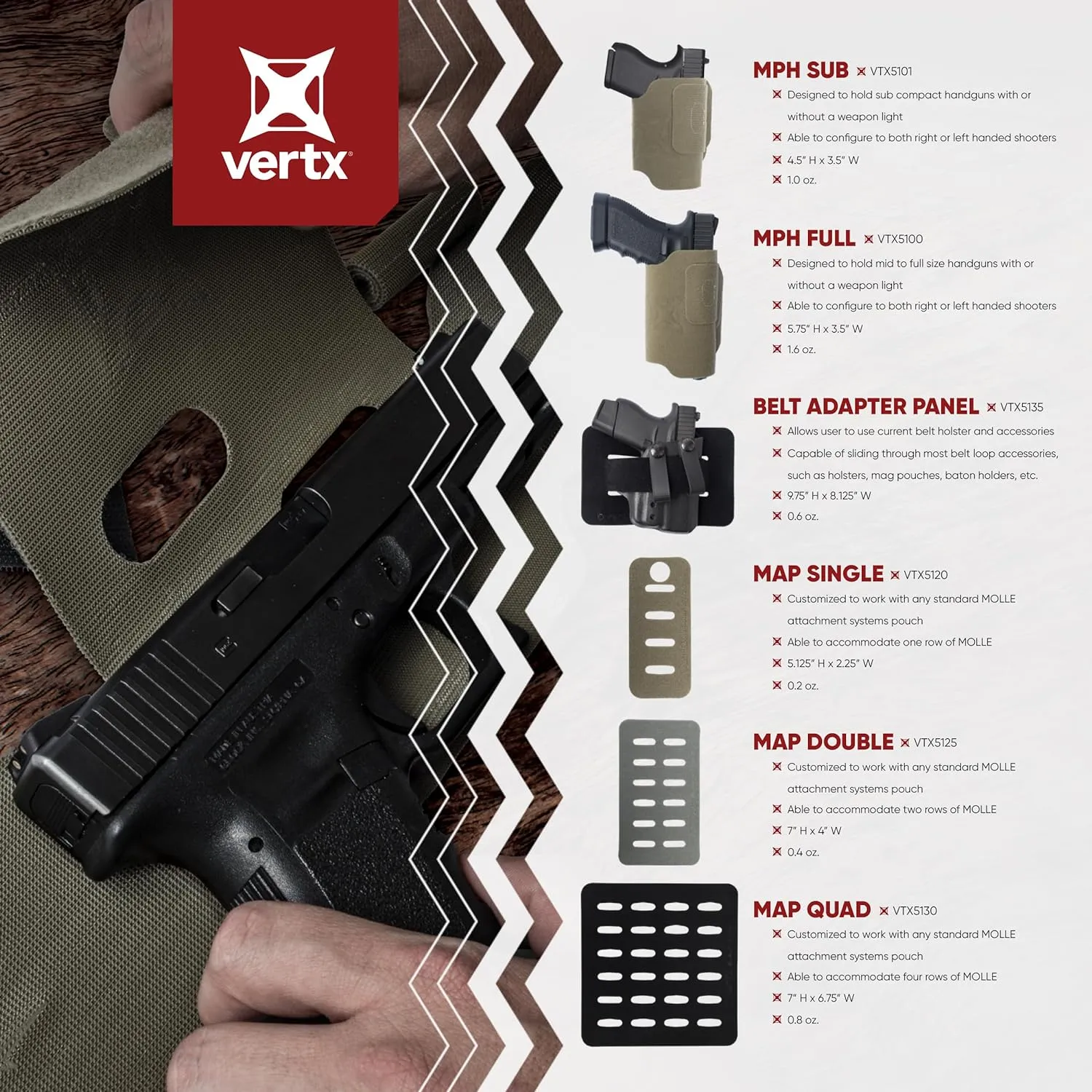 Vertx, Tactigami Tactical Accessories Gear Organizers