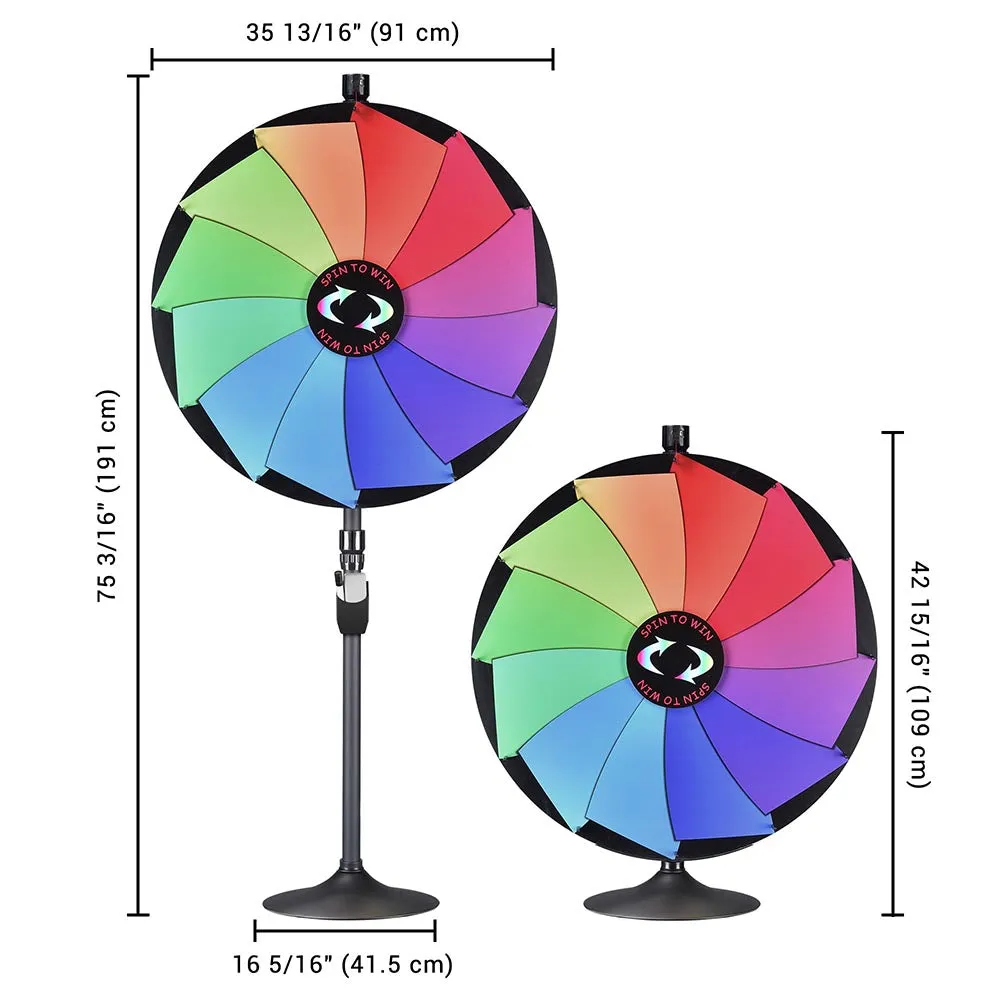 WinSpin 36" Prize Wheel 2in1 Tabletop or Floor Stand 12-Slot